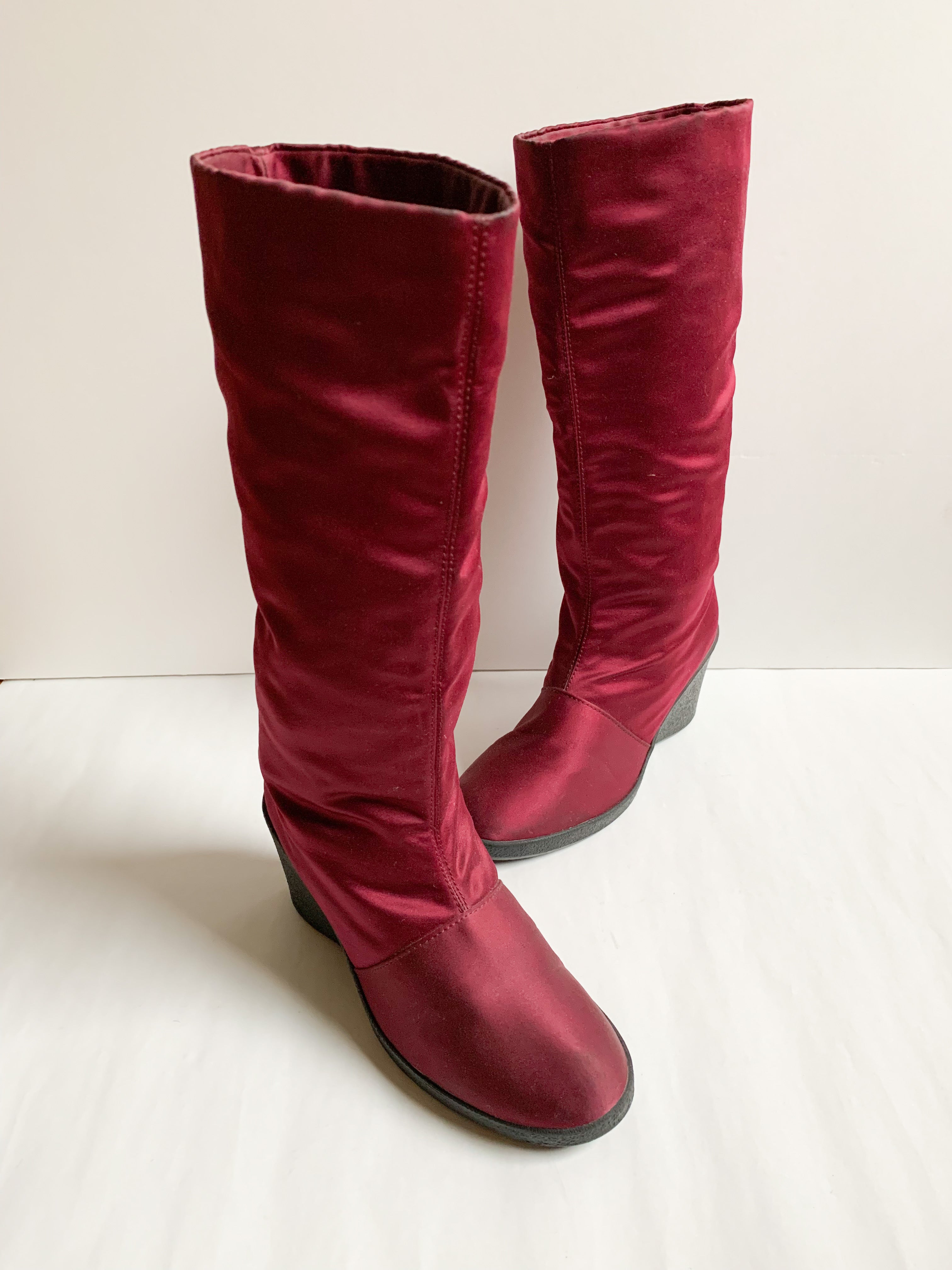 【 MM6  Maison Margiera 】 Satin Long Boots