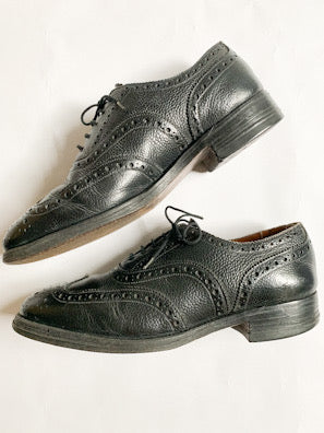 【 80s SANDERS 】British Army Wing chip Shoes