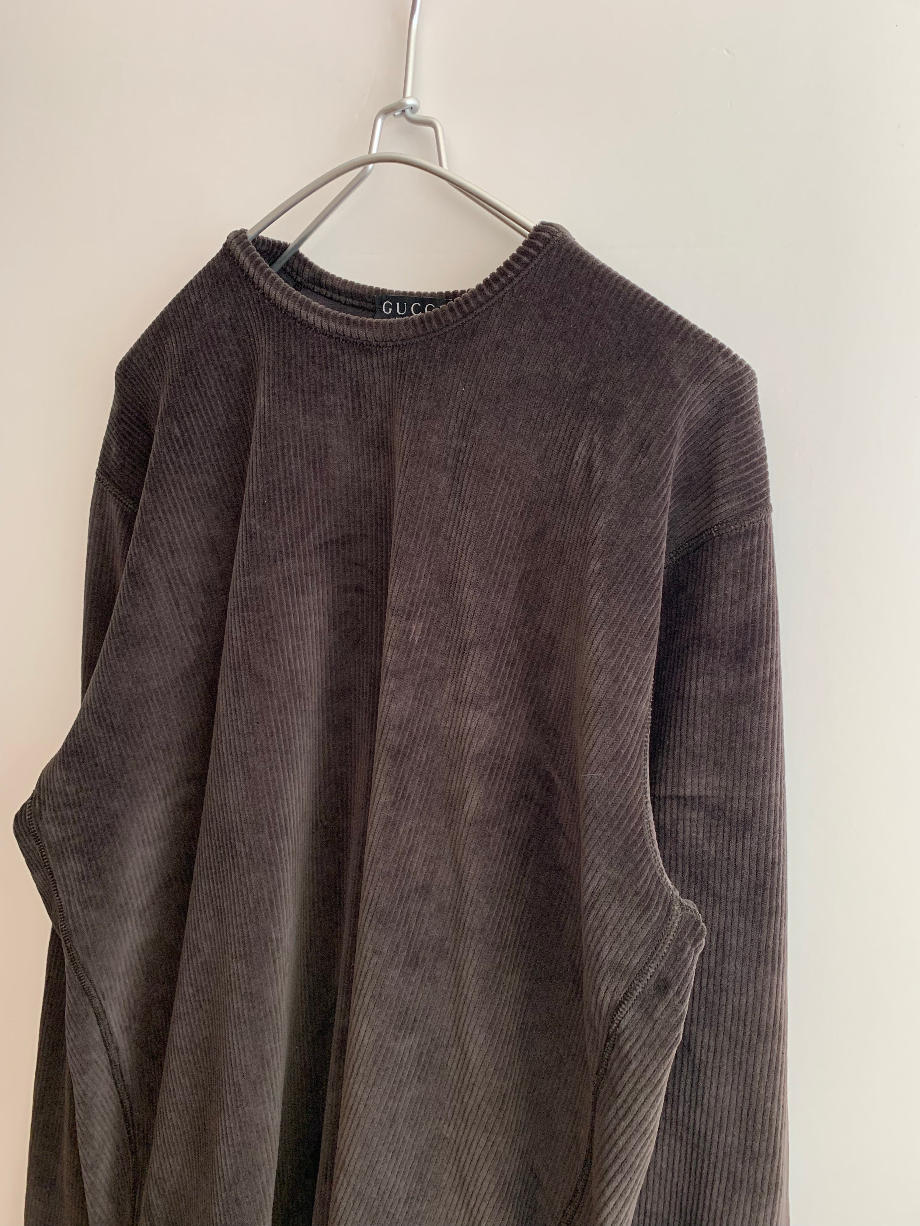 【 GUCCI 】CORDUROY CUT SEW LONG TEE