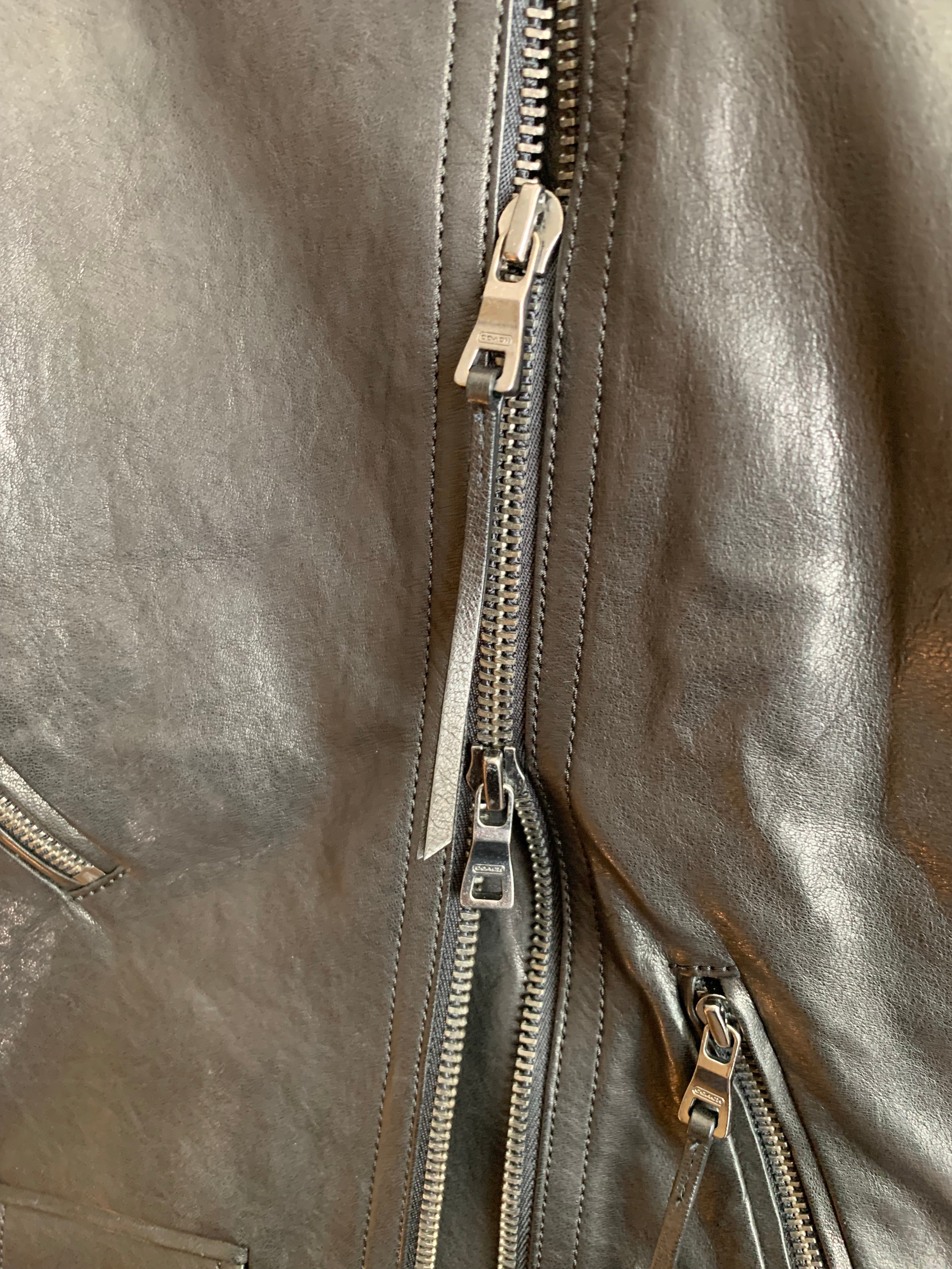 【 COACH 】 LEATHER RIDERS JACKET