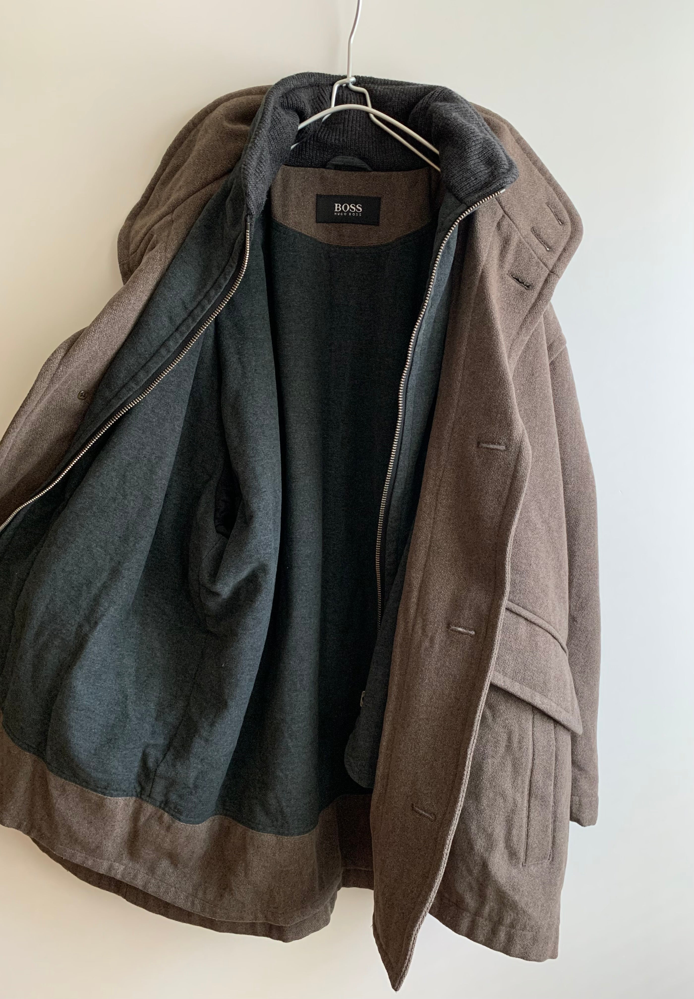 【 HUGO BOSS 】Layered Woo Coat