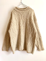 画像をギャラリービューアに読み込む, 【 80s Brooks Brothers 】Roll Neck aran knit
