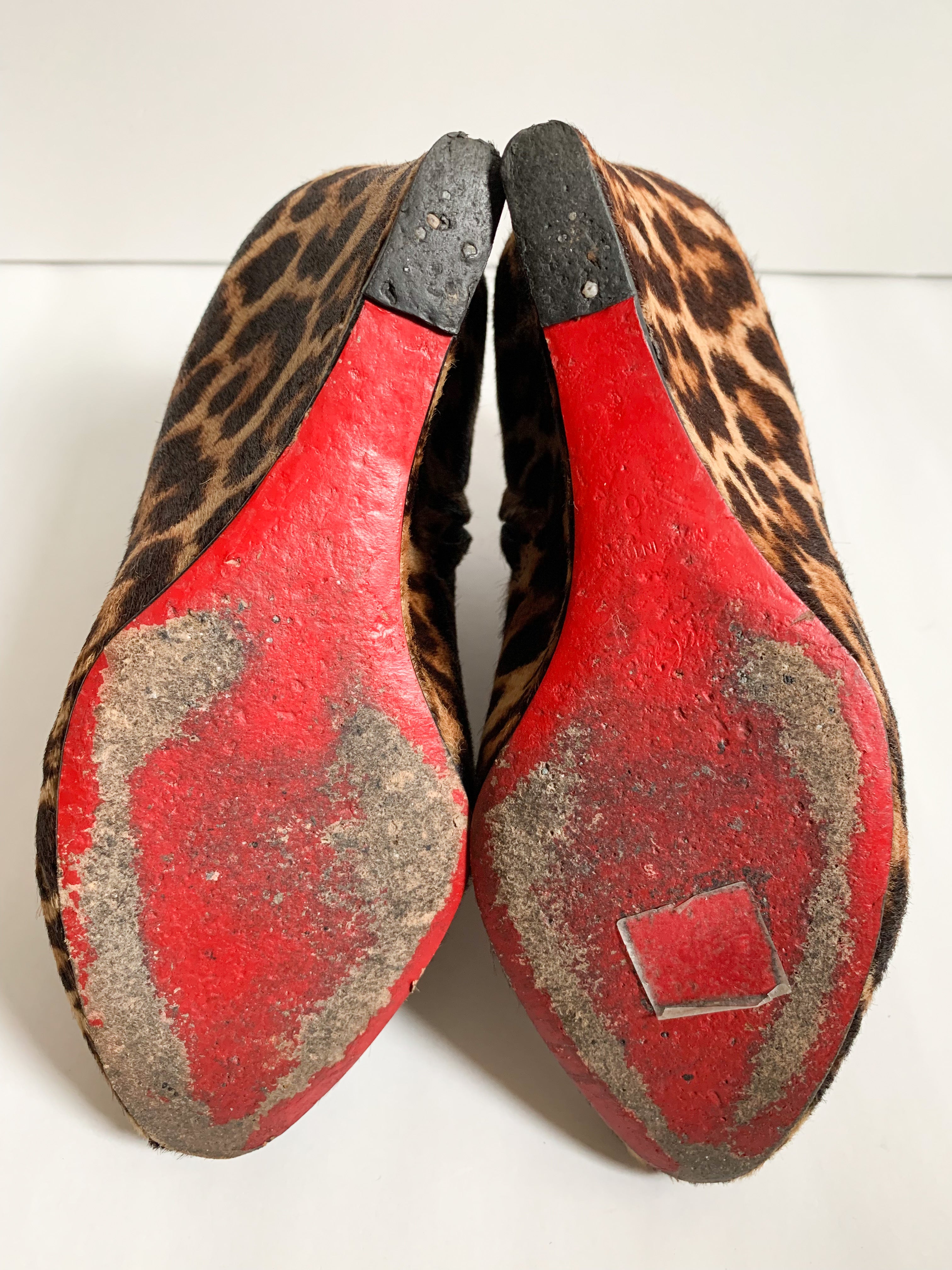 【 Christian Louboutin 】 Leopard Boots
