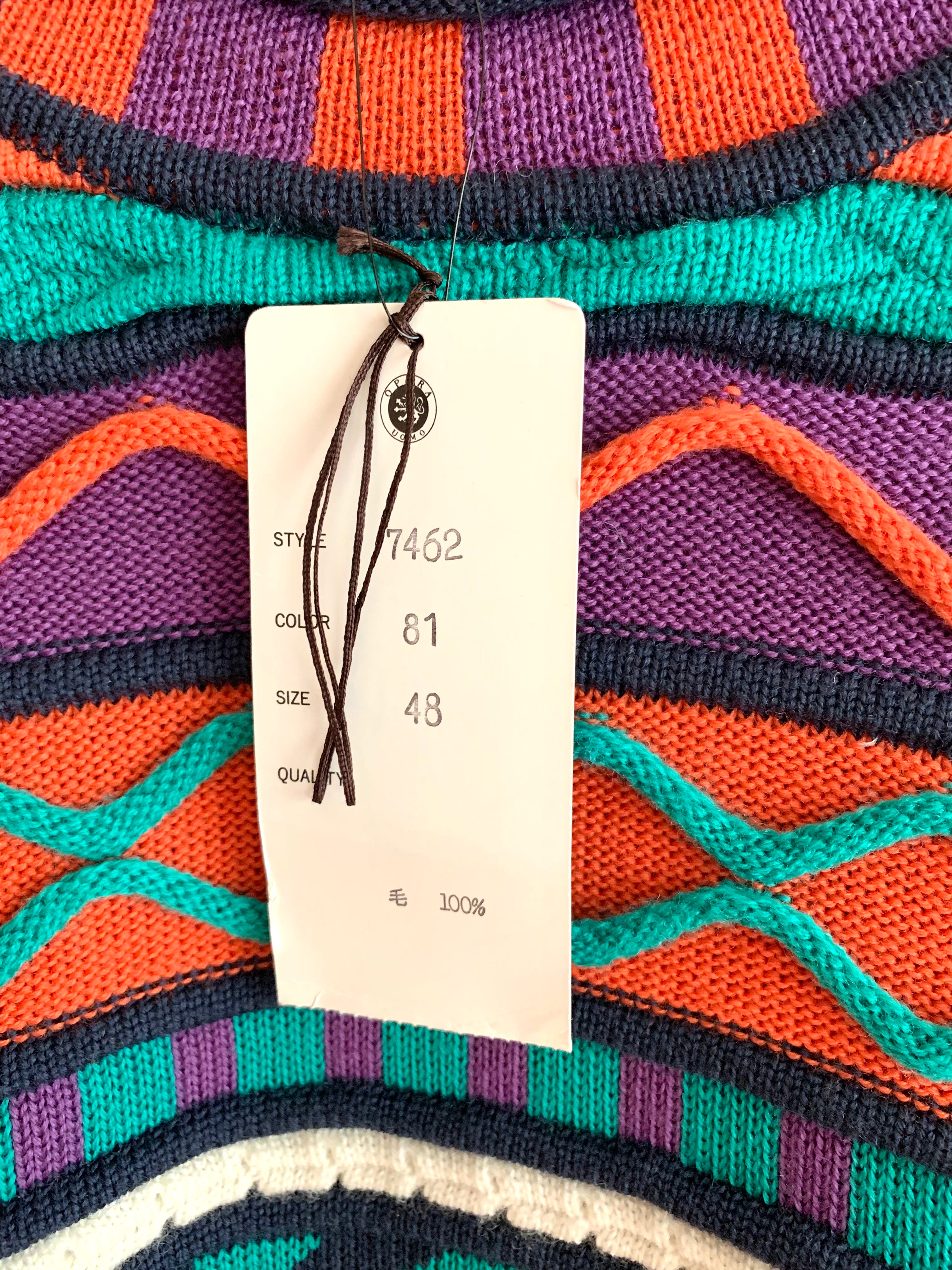 【 DEAD STOCK 90s Vintage 】 Roll Neck 3D Knit