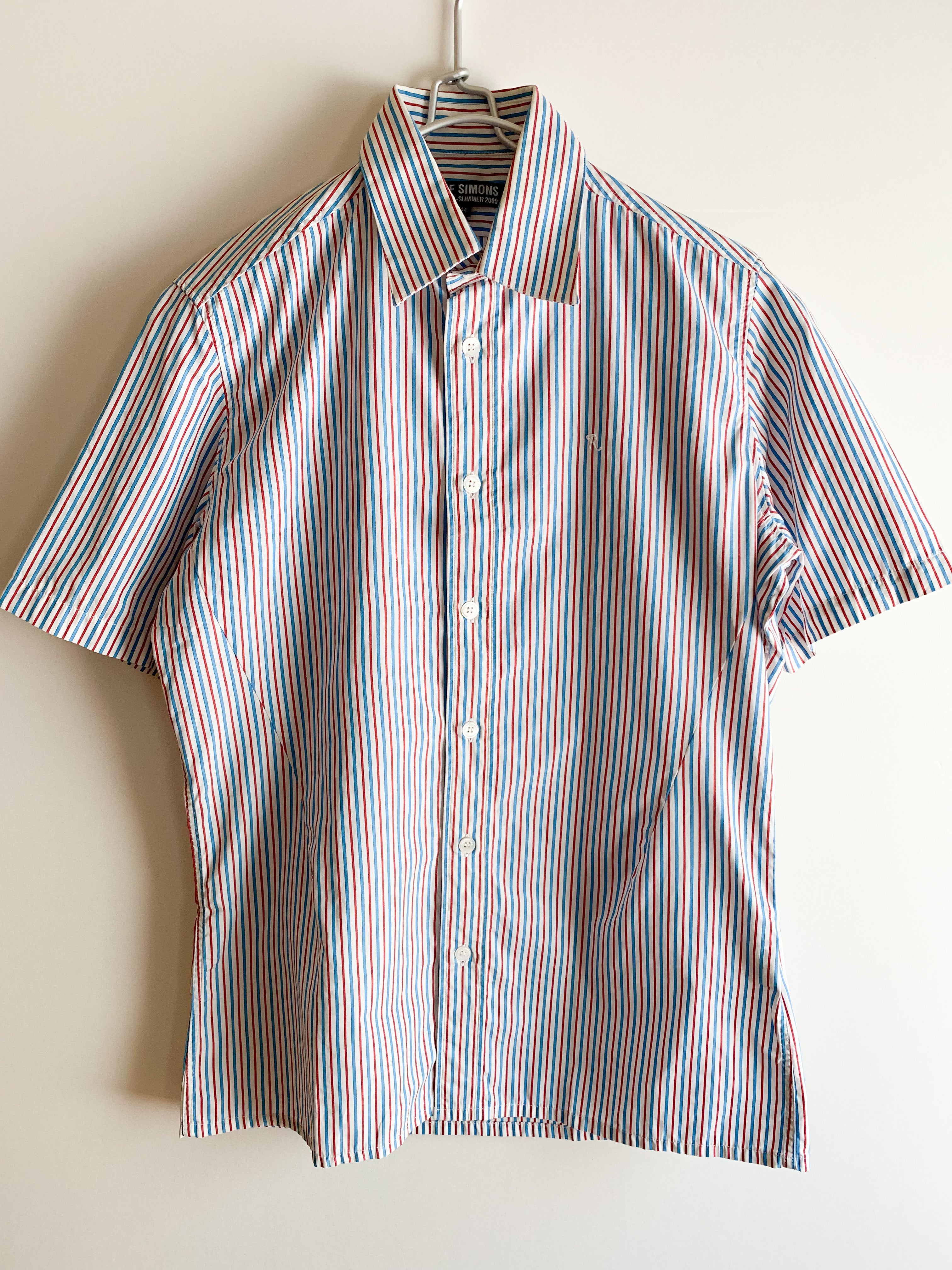 【 09ss RAF SIMONS 】 Stripe Short Sleeve Shirts