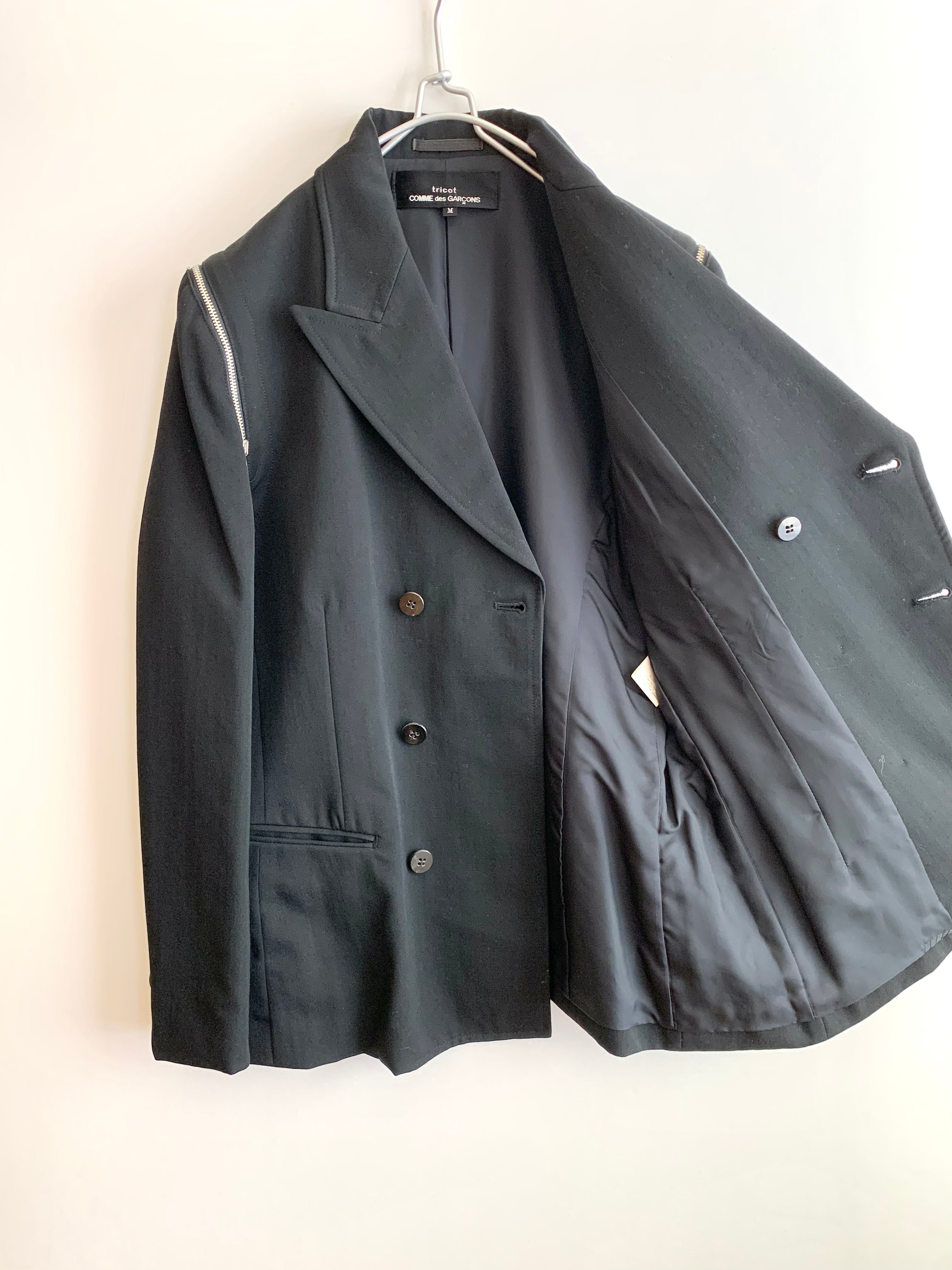 【 90s tricot COMME des GARÇONS 】2way Double Design Tailord Jacket