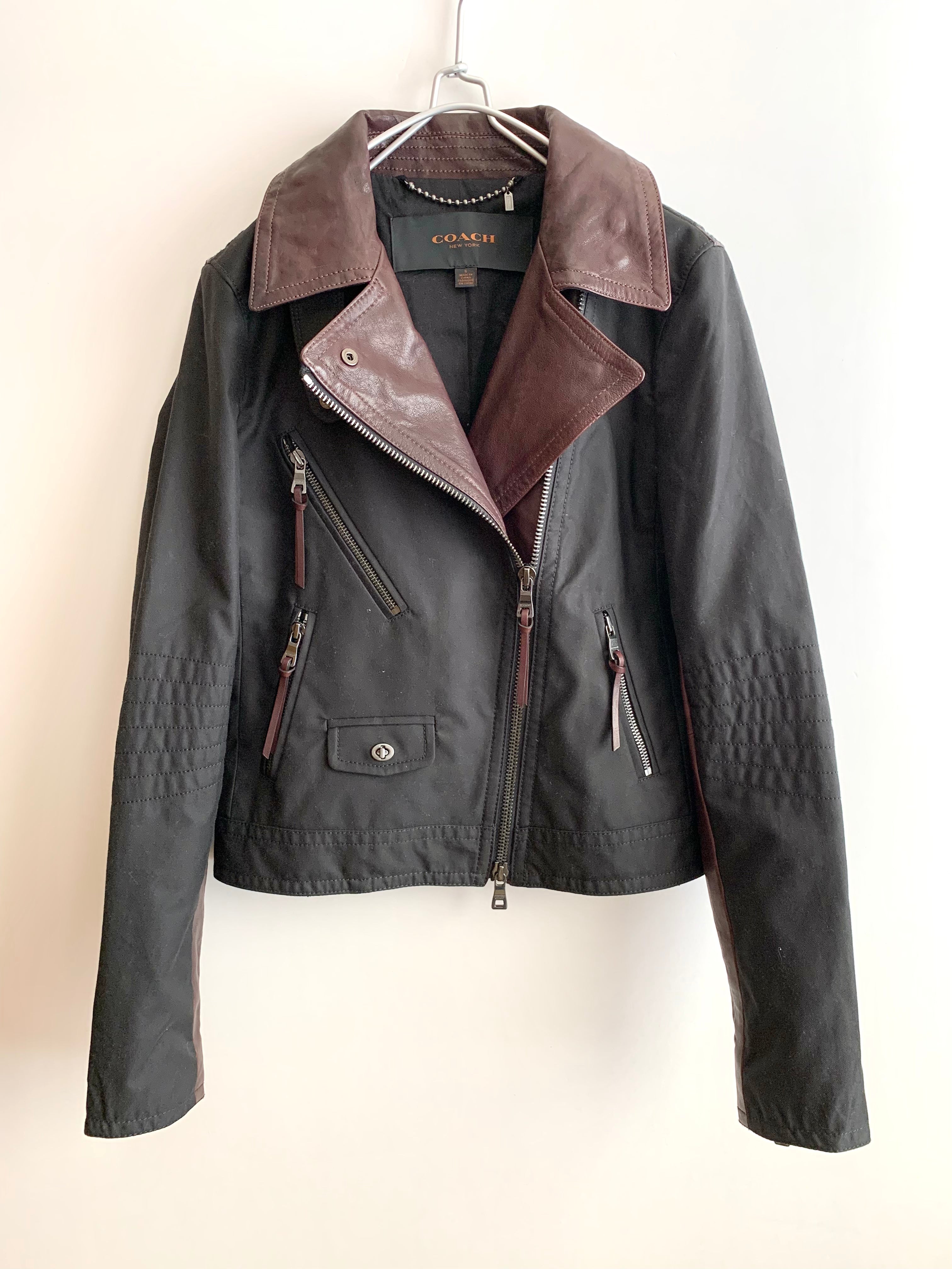 【 COACH 】Cotton Leather Riders Jacket