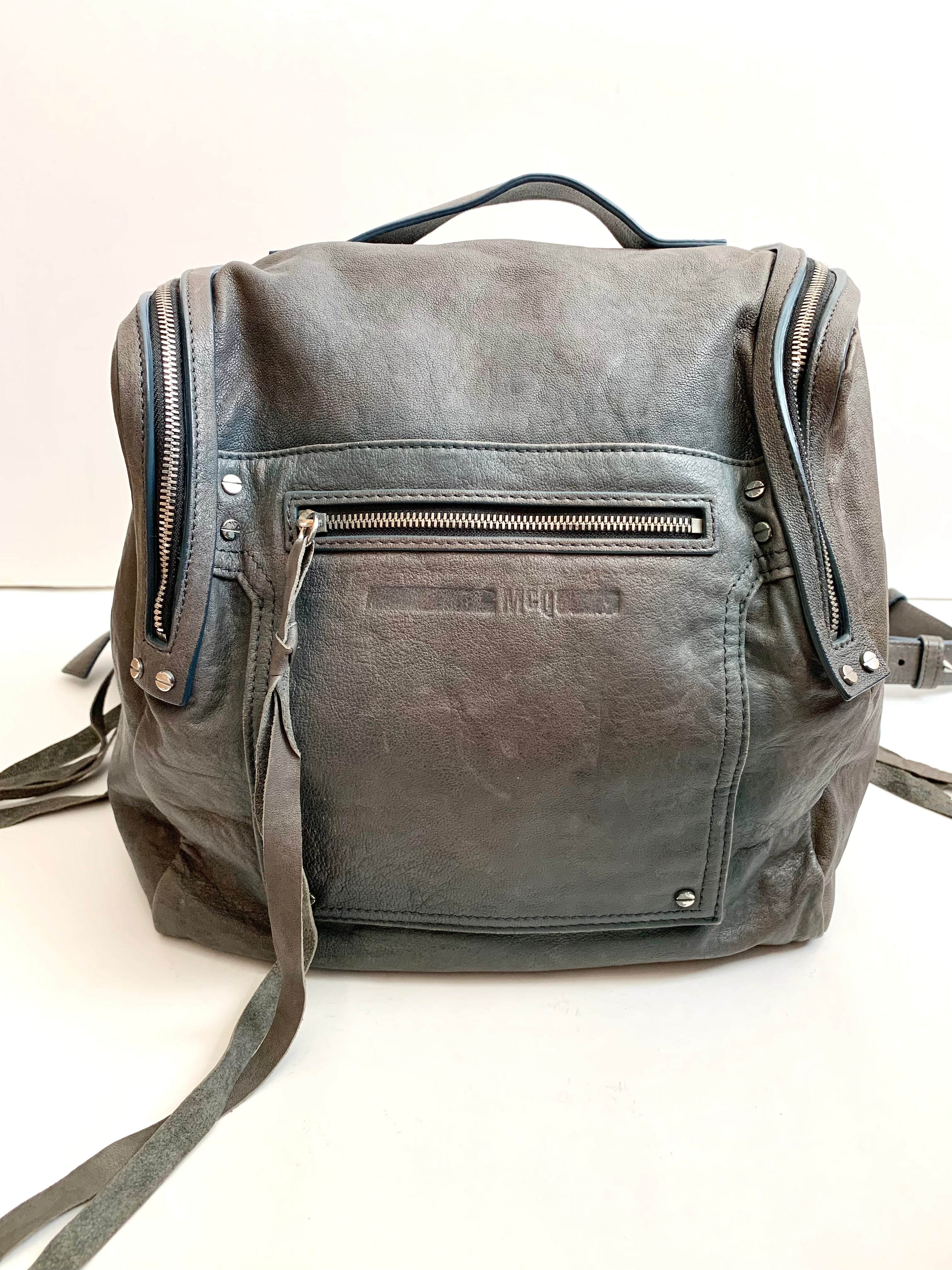 【 McQ ALEXANDER McQEEN 】Leather Back Pak