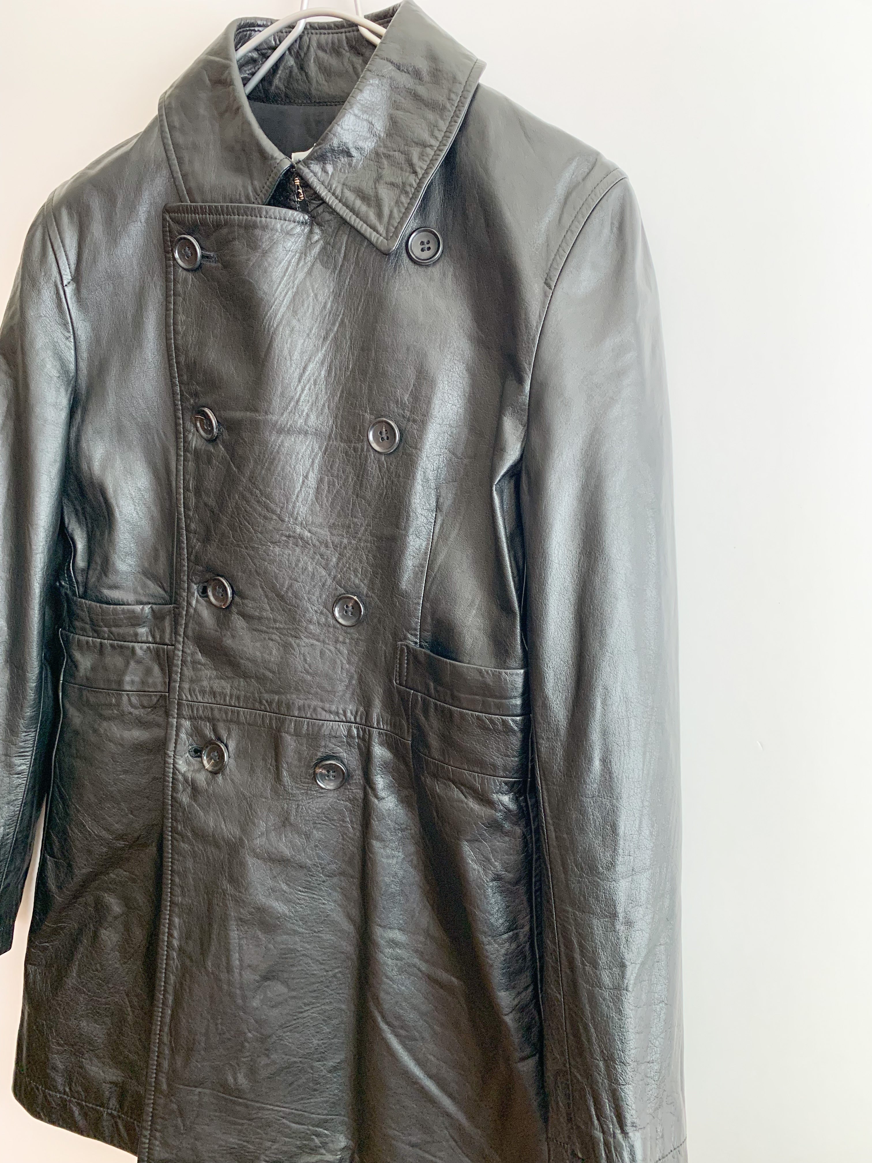 【 robe de  chambre COMME des GARCONS 】Leather Coat