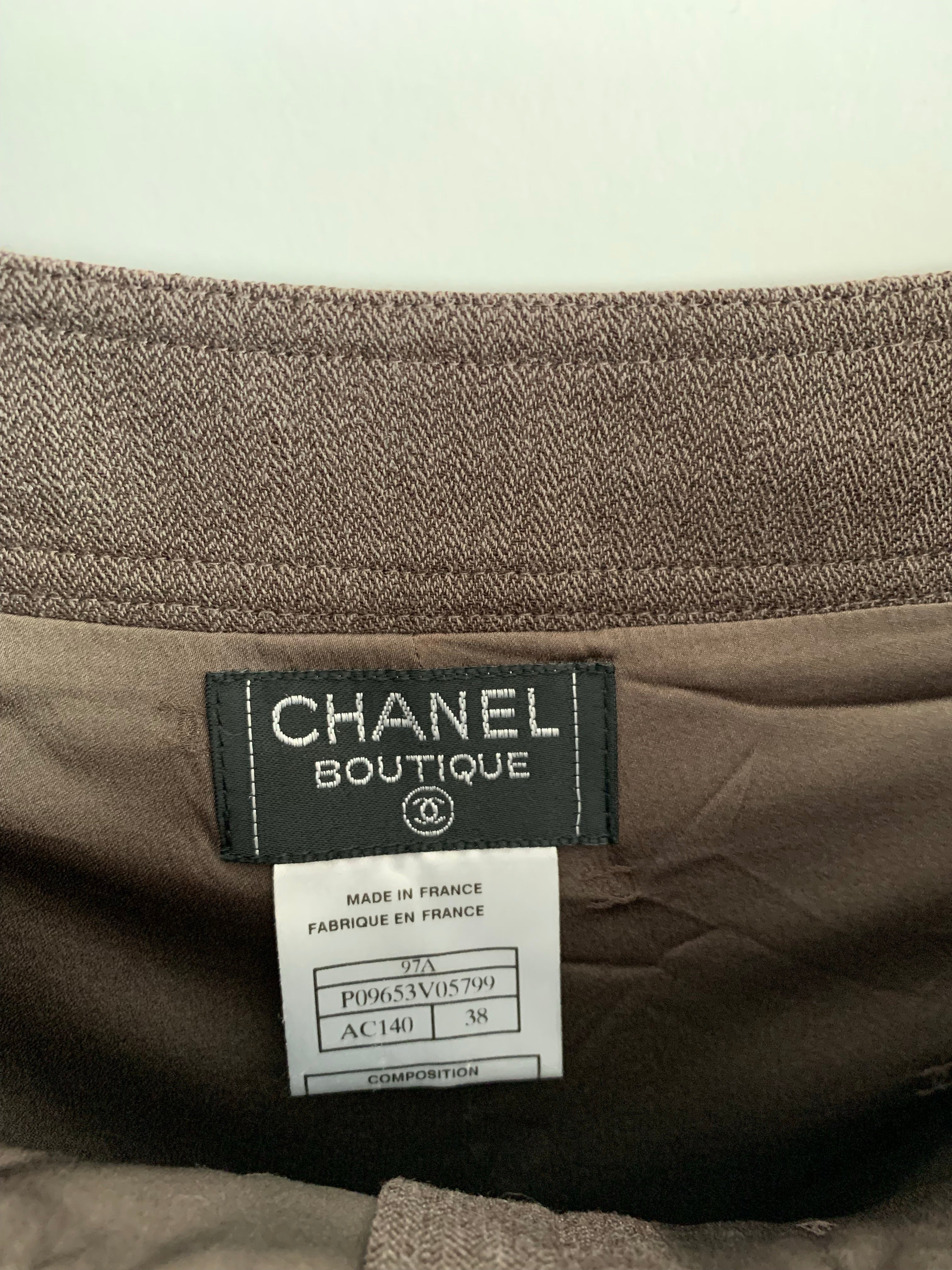 【 CHANEL 】 SIDE ZIP PANTS
