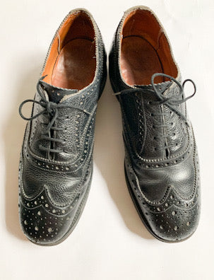 【 80s SANDERS 】British Army Wing chip Shoes