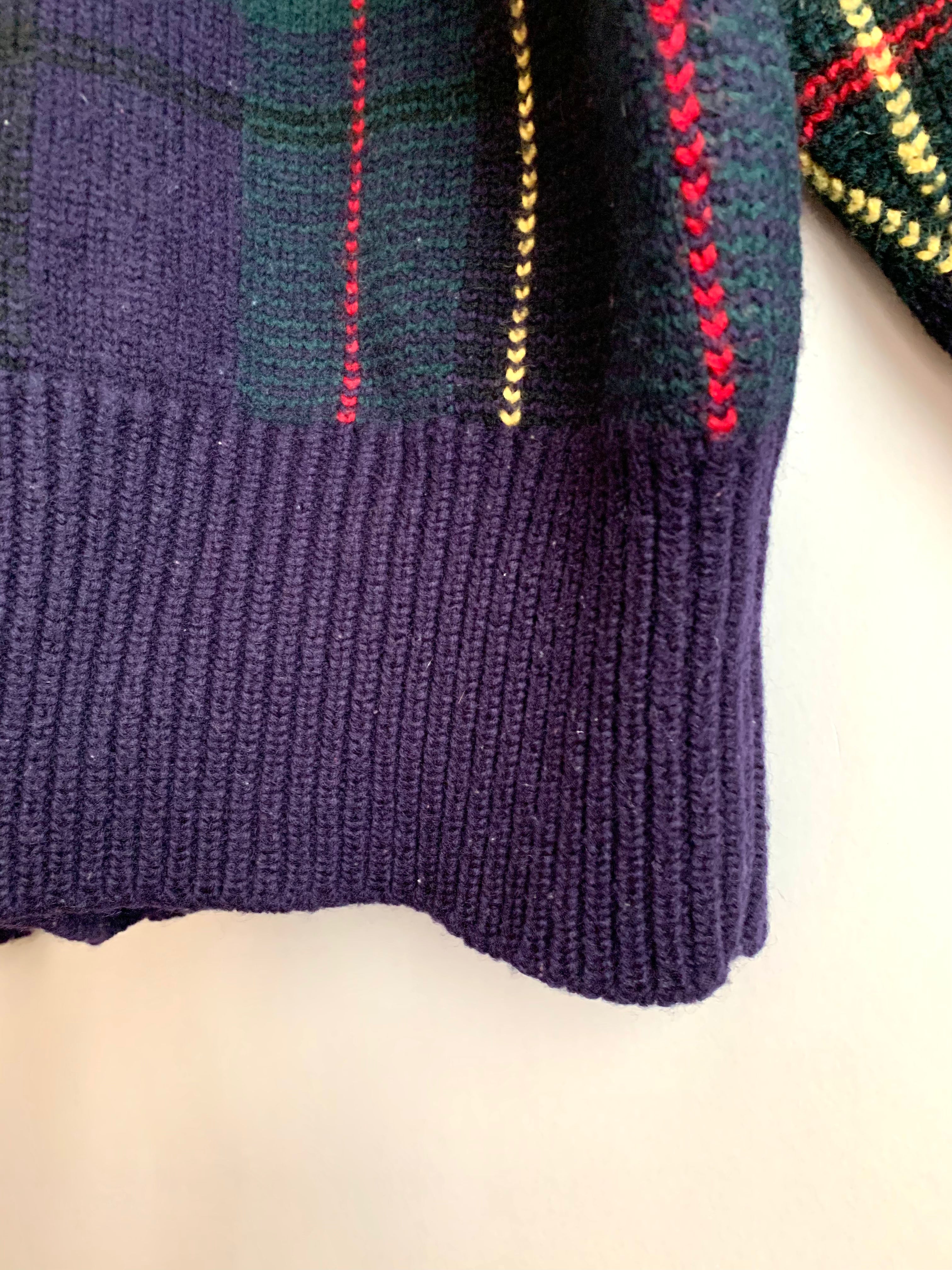 【 POLo by Ralph Lauren 】Plaid pattern Knit