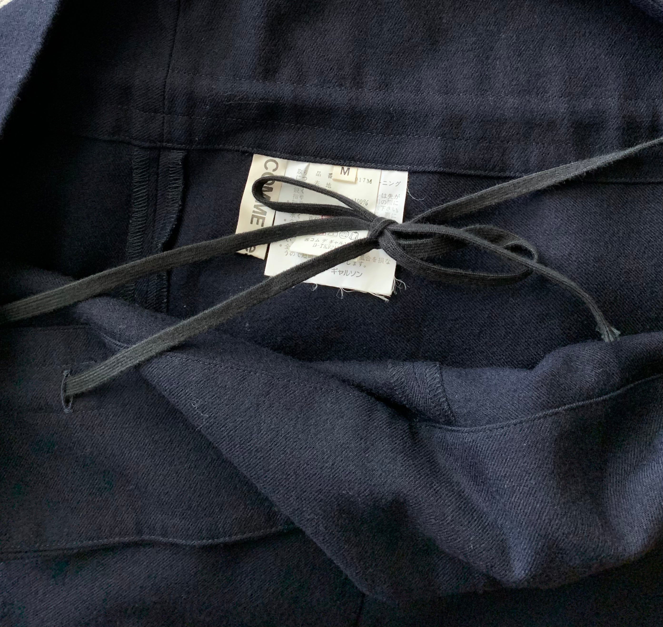 【 90s Comme des Garçons 】Big Hakama Design Wool Pants