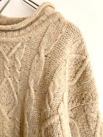 画像をギャラリービューアに読み込む, 【 80s Brooks Brothers 】Roll Neck aran knit
