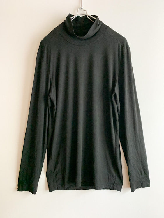 【 ANN DEMEULEMEESTER 】High Neck Long Sleeve Tshirt