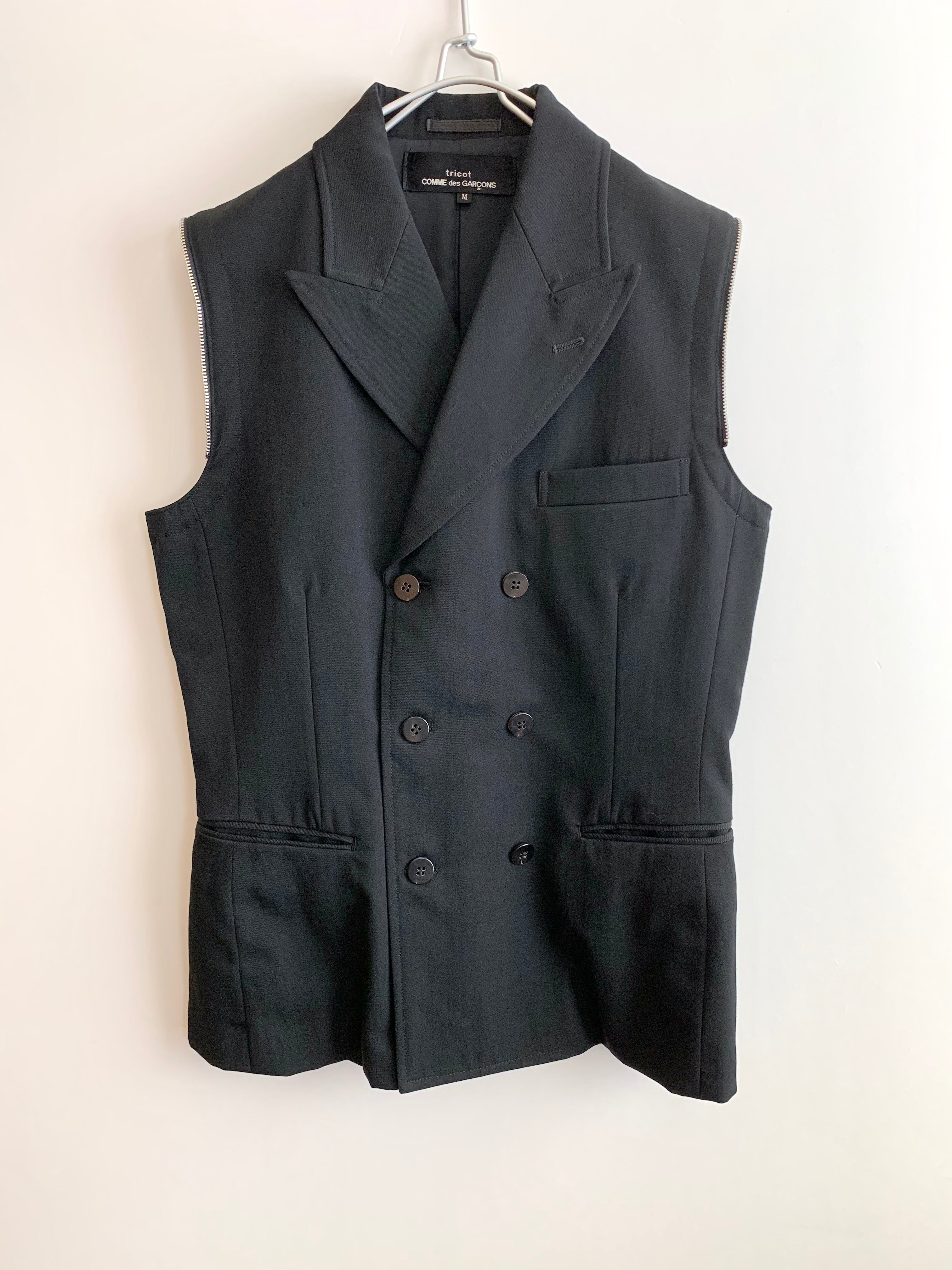 【 90s tricot COMME des GARÇONS 】2way Double Design Tailord Jacket