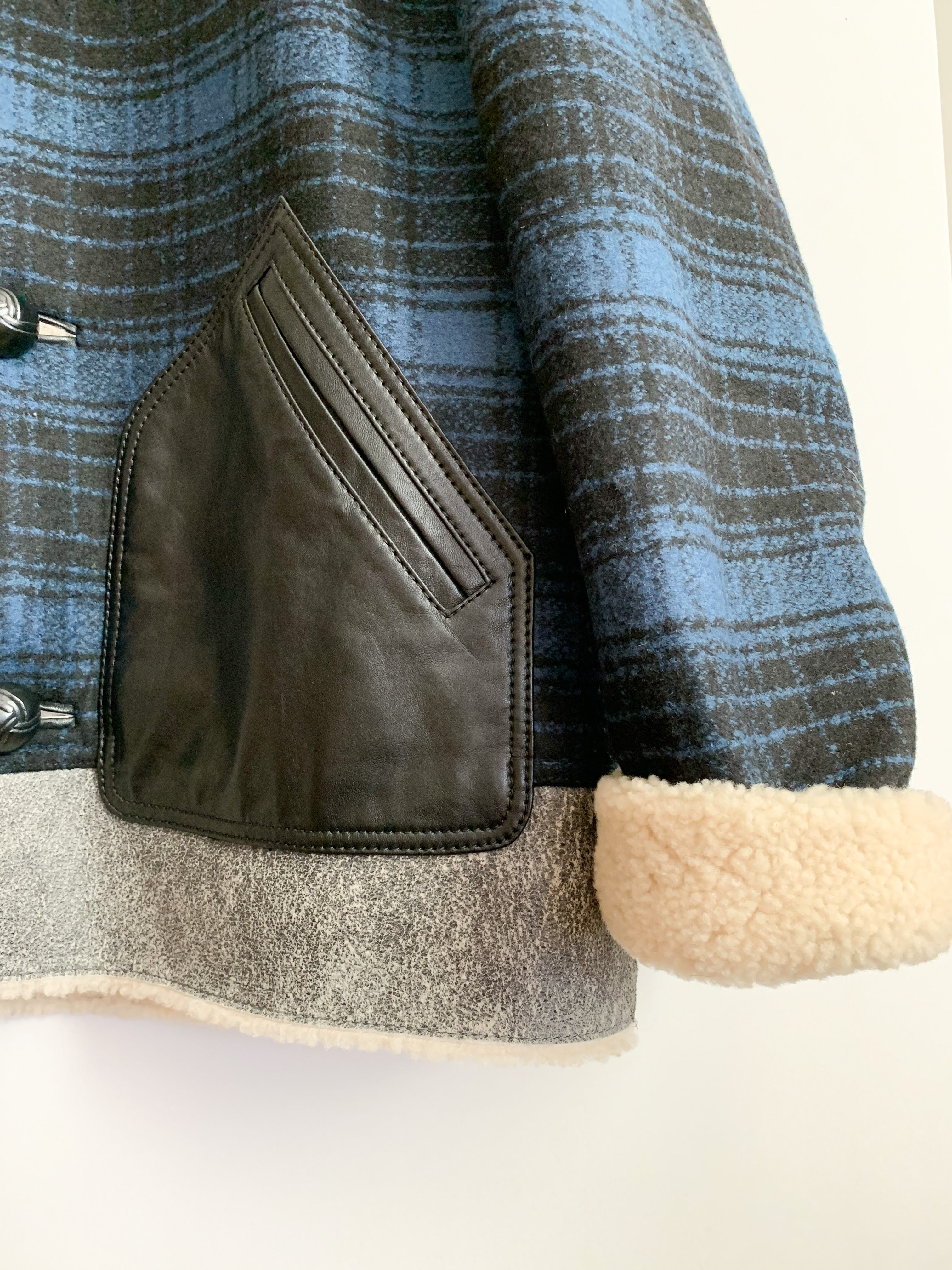 【 COACH 】 leather×wool Lunch coat