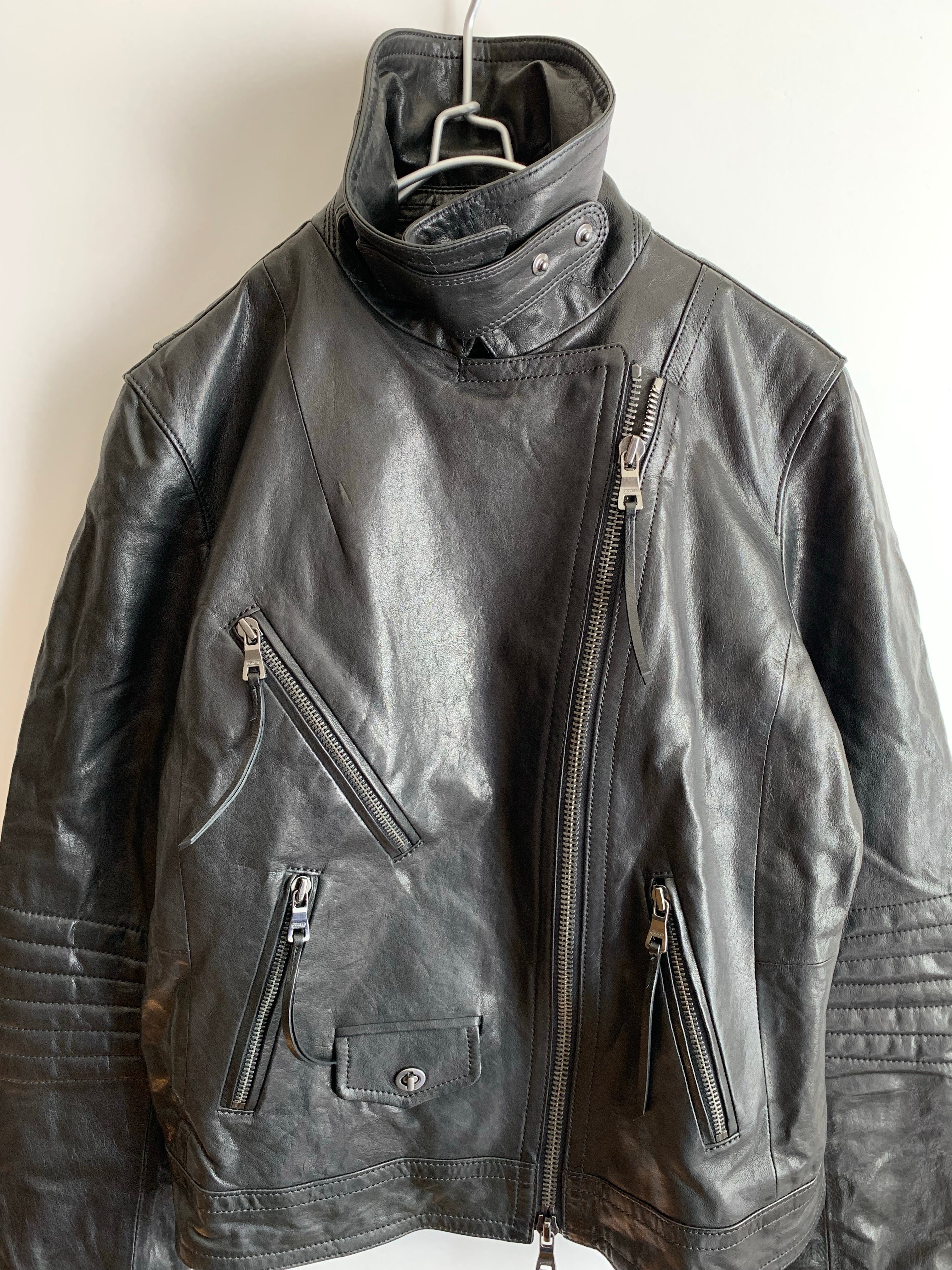 【 COACH 】 LEATHER RIDERS JACKET