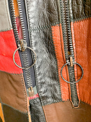 【 70s Vintage 】 Patchwork Leather Jacket