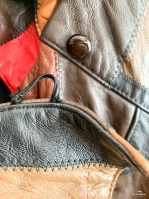 【 70s Vintage 】 Patchwork Leather Jacket