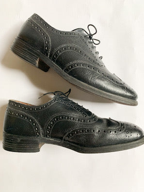 【 80s SANDERS 】British Army Wing chip Shoes