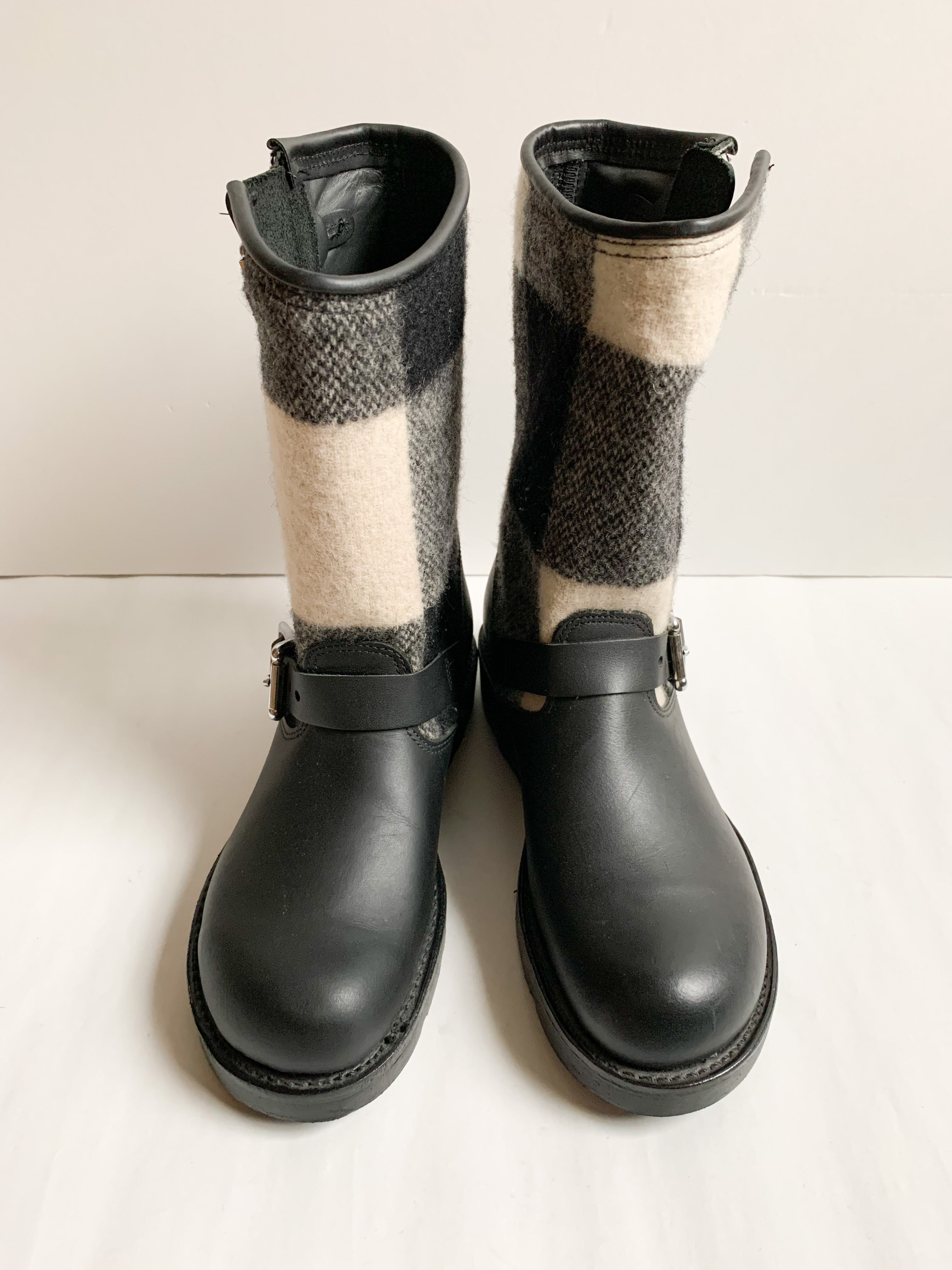 【 YUKETEN 】Wool×Leather  Engineer Boots