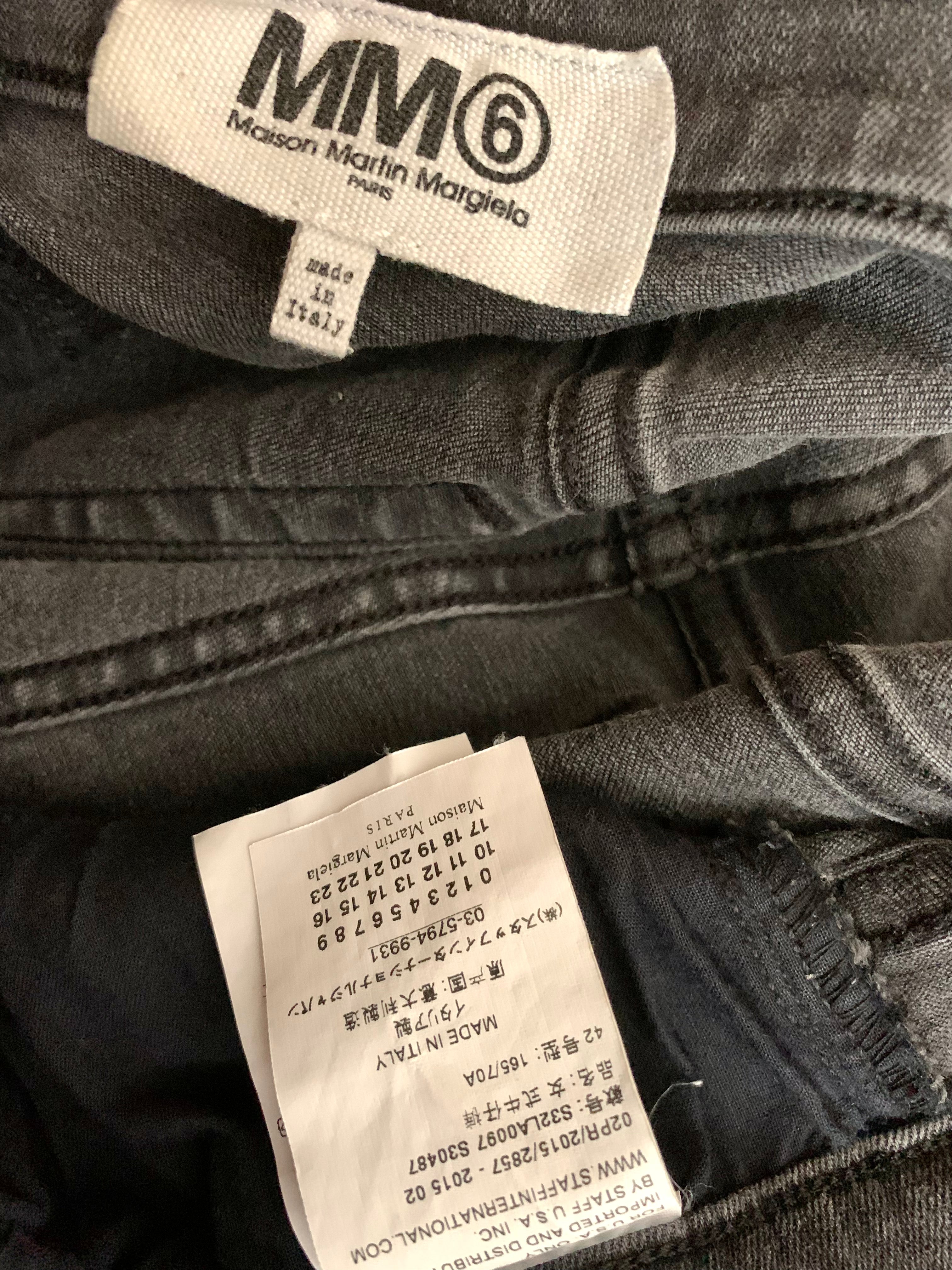 【 MM6 Maison Margiela 】Black skinny Denim Pants