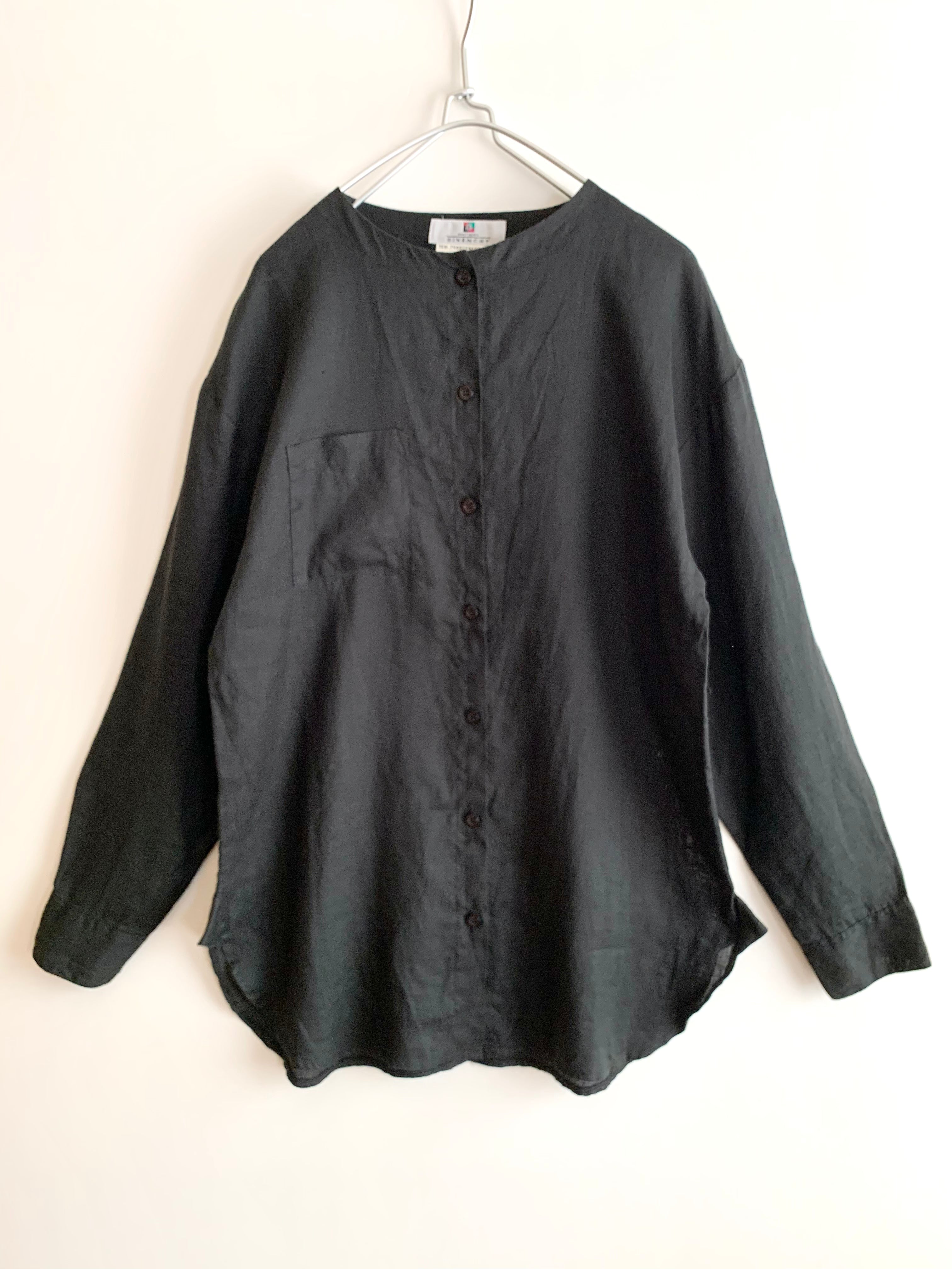 【 GIVENCHY 】Linen Stand Collar Long sleeve Shirts