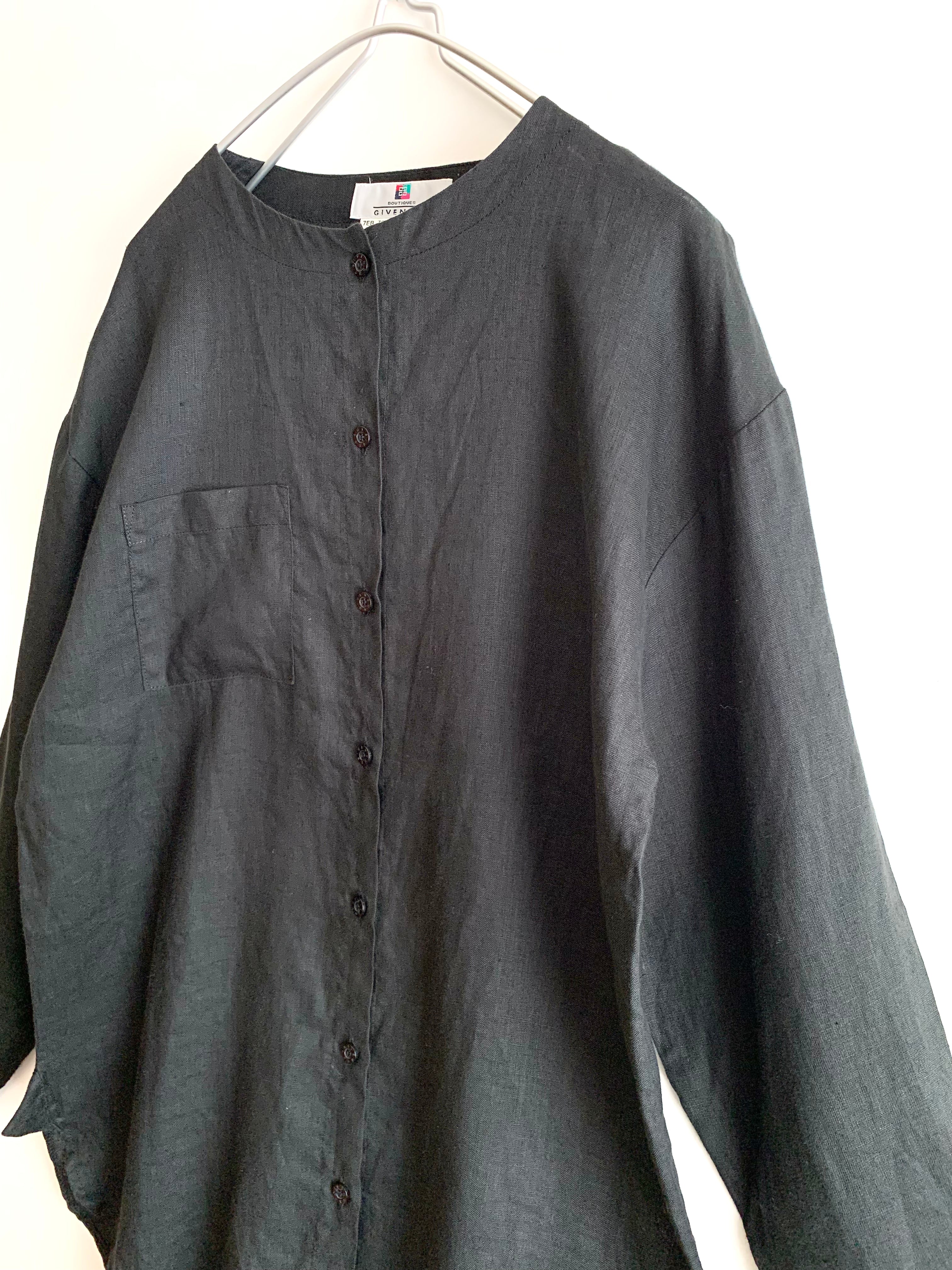 【 GIVENCHY 】Linen Stand Collar Long sleeve Shirts