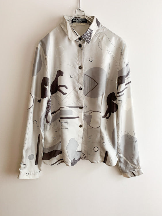 【 Salvatore Ferragamo 】Satin Shirts