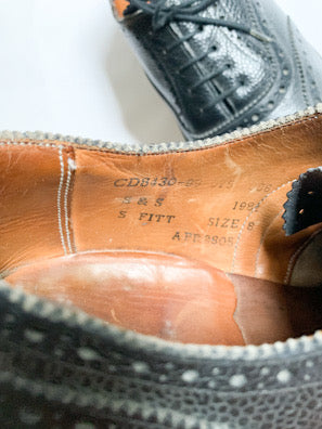 【 80s SANDERS 】British Army Wing chip Shoes