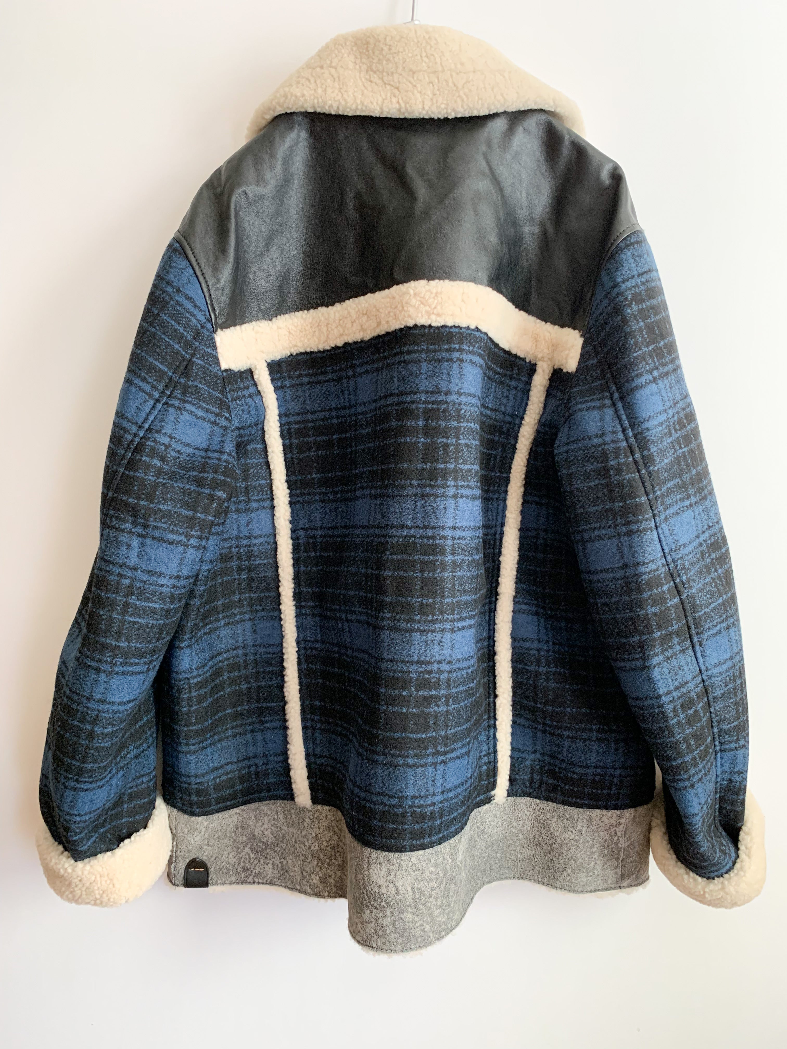 【 COACH 】 leather×wool Lunch coat