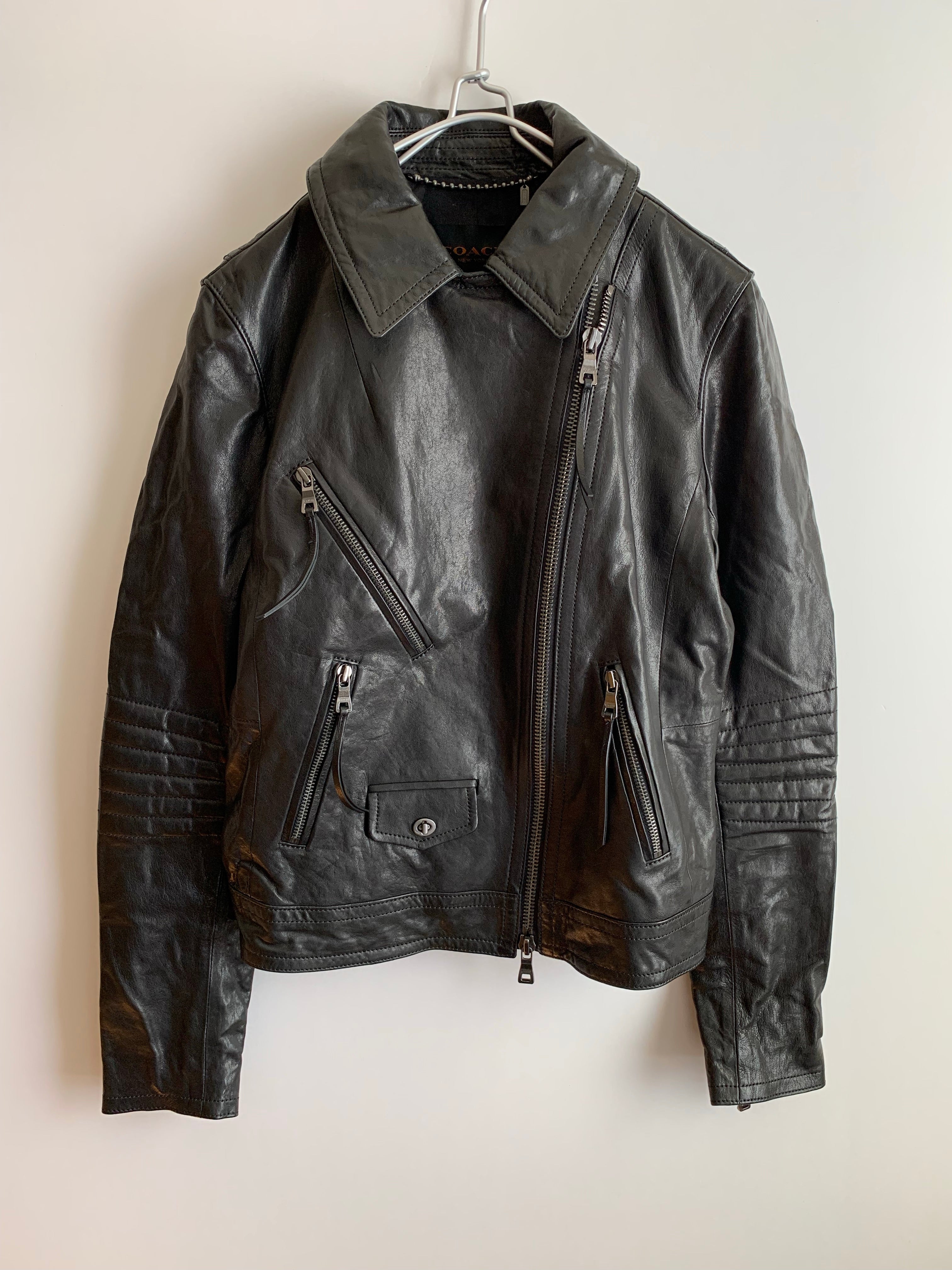 【 COACH 】 LEATHER RIDERS JACKET
