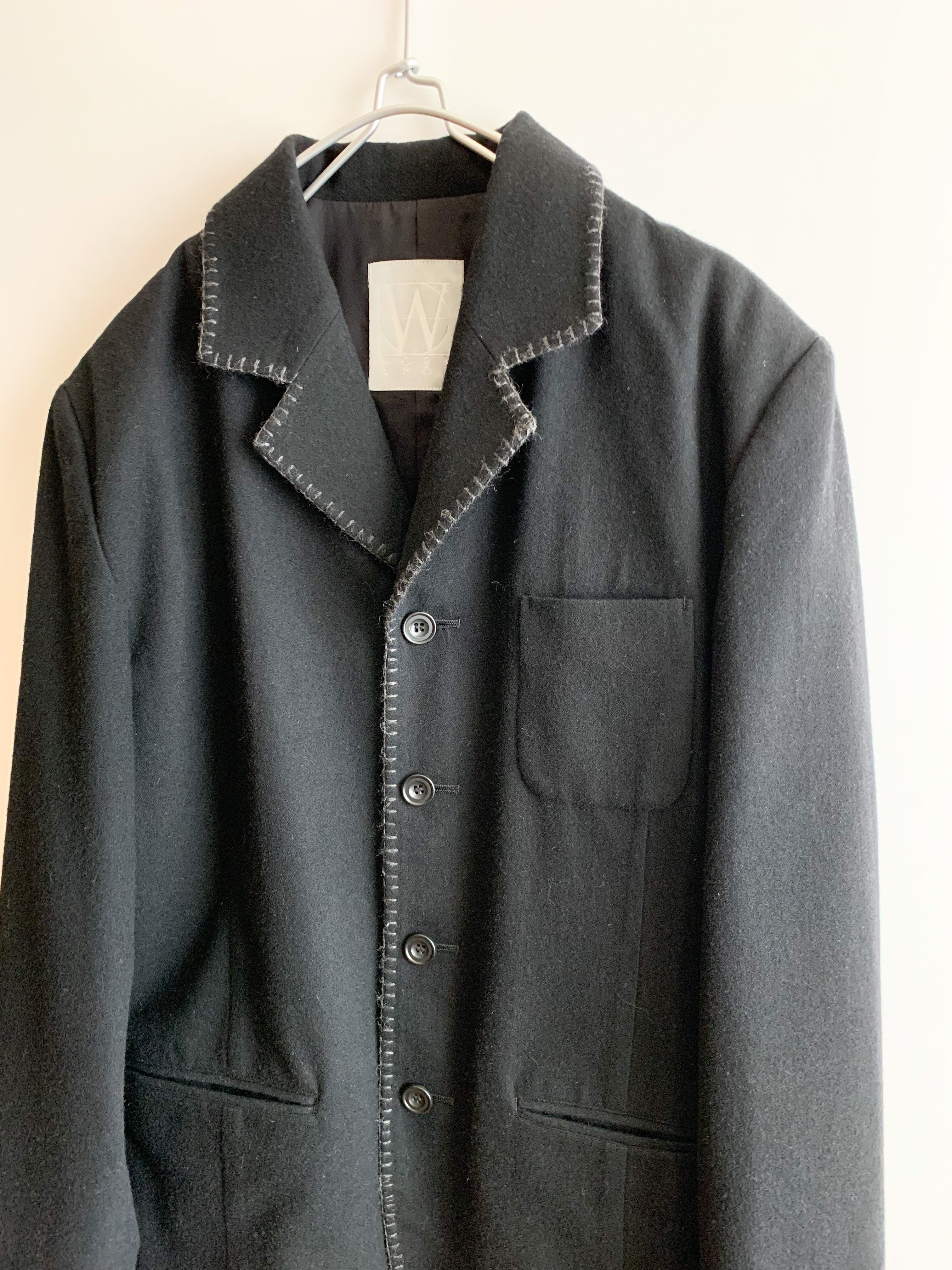 【 90s WORK SHOP Yohji Yamamoto 】Stitch Design Wool Jacket