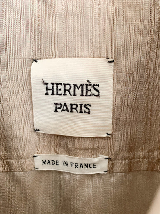 【 HERMES マルジェラ期 】 Silk Safari Design Jacket