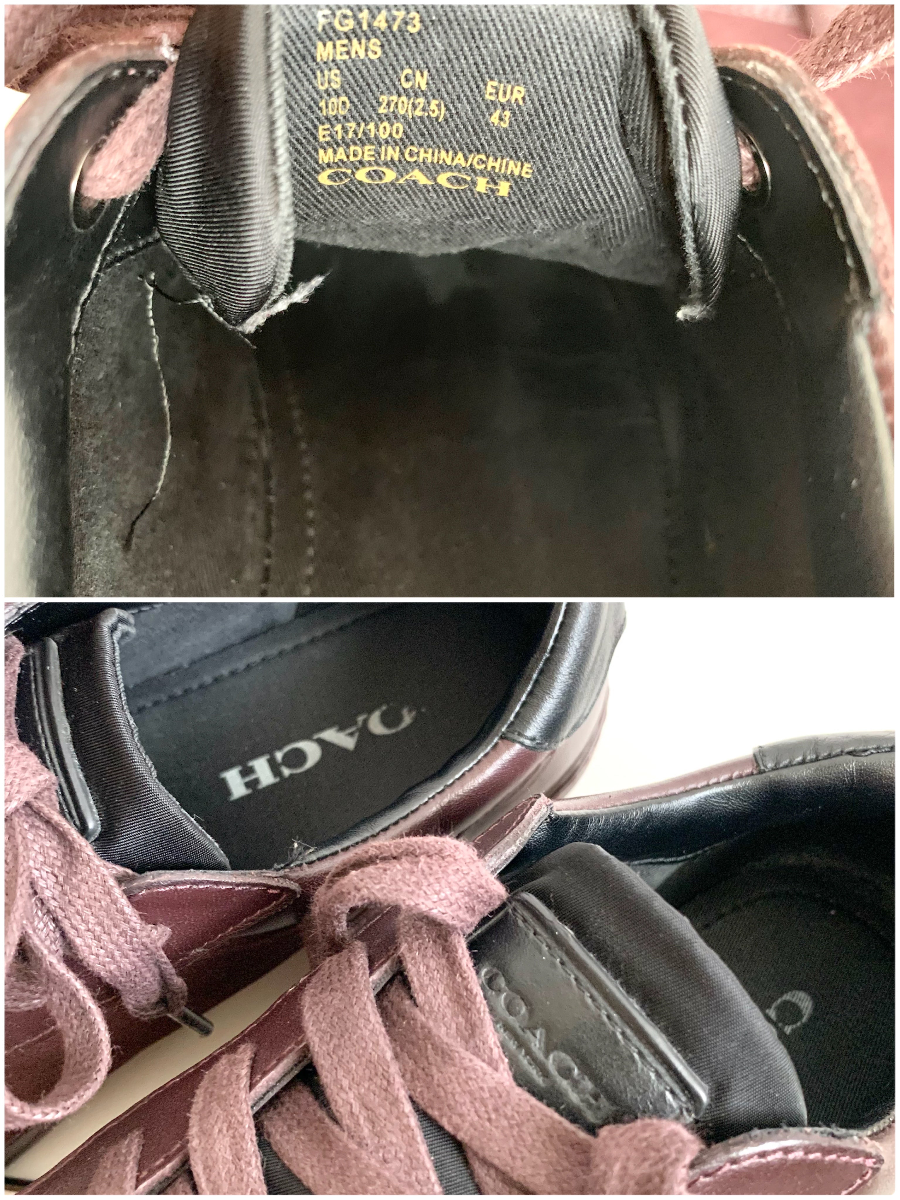 【 COACH 】Leather Sneaker