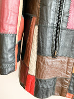 画像をギャラリービューアに読み込む, 【 70s Vintage 】 Patchwork Leather Jacket
