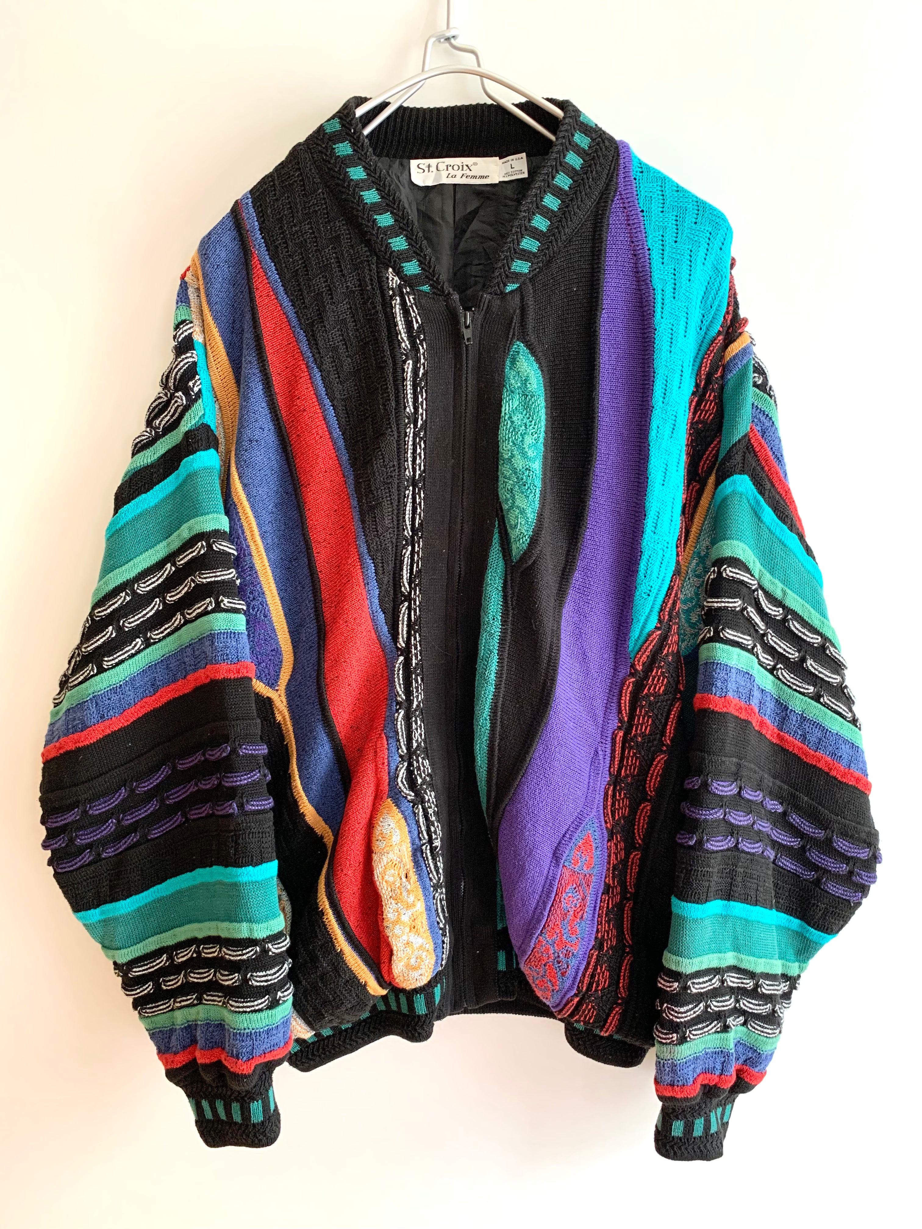 【 90s Vintage 】 3D Knit Jacket