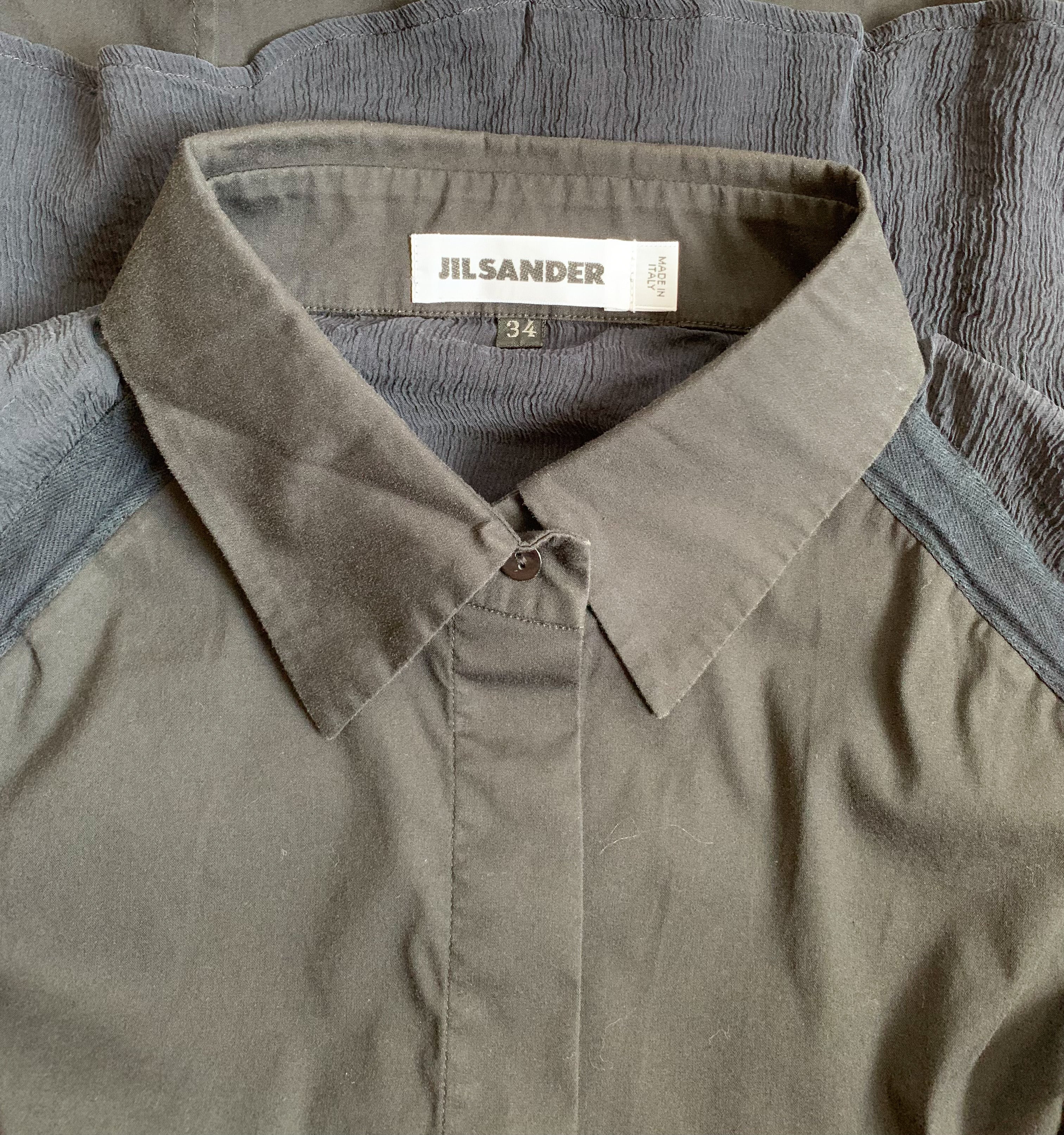 【 JIL SANDER 】 Buck See-through No-Sleeve Shirts