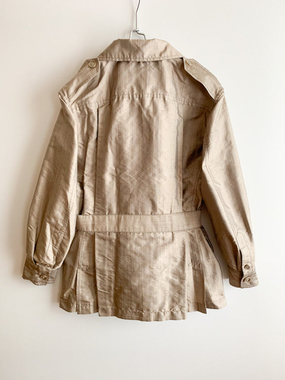 【 HERMES マルジェラ期 】 Silk Safari Design Jacket