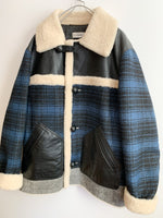 画像をギャラリービューアに読み込む, 【 COACH 】 leather×wool Lunch coat
