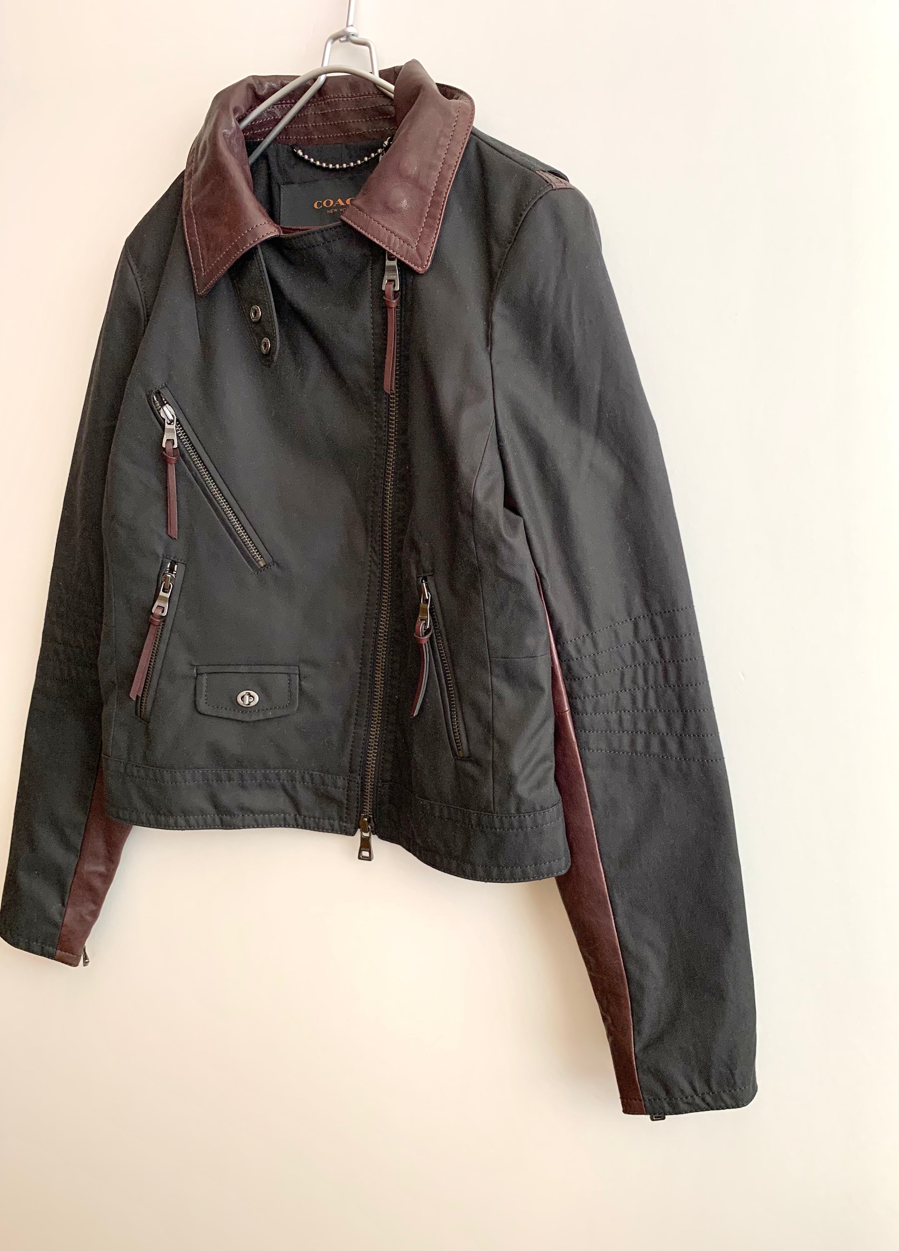 【 COACH 】Cotton Leather Riders Jacket