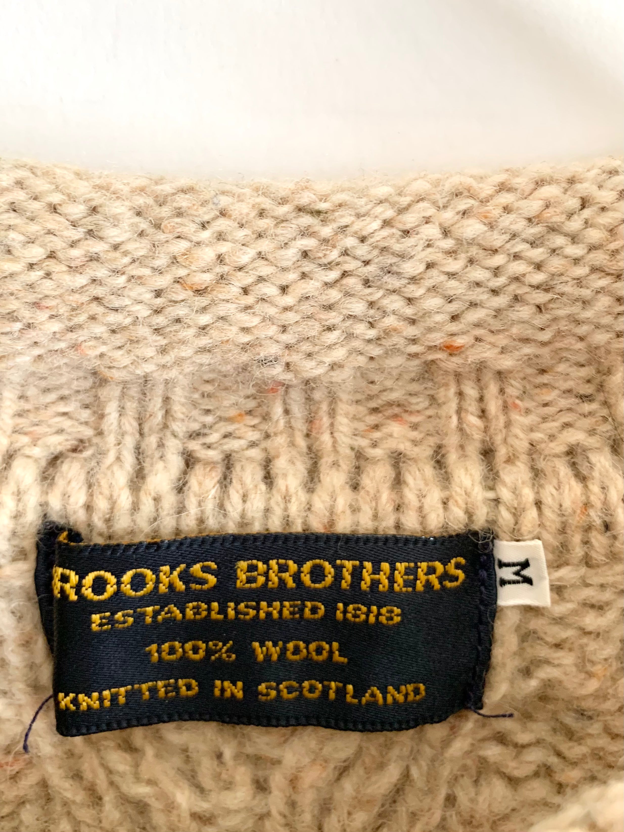 【 80s Brooks Brothers 】Roll Neck aran knit
