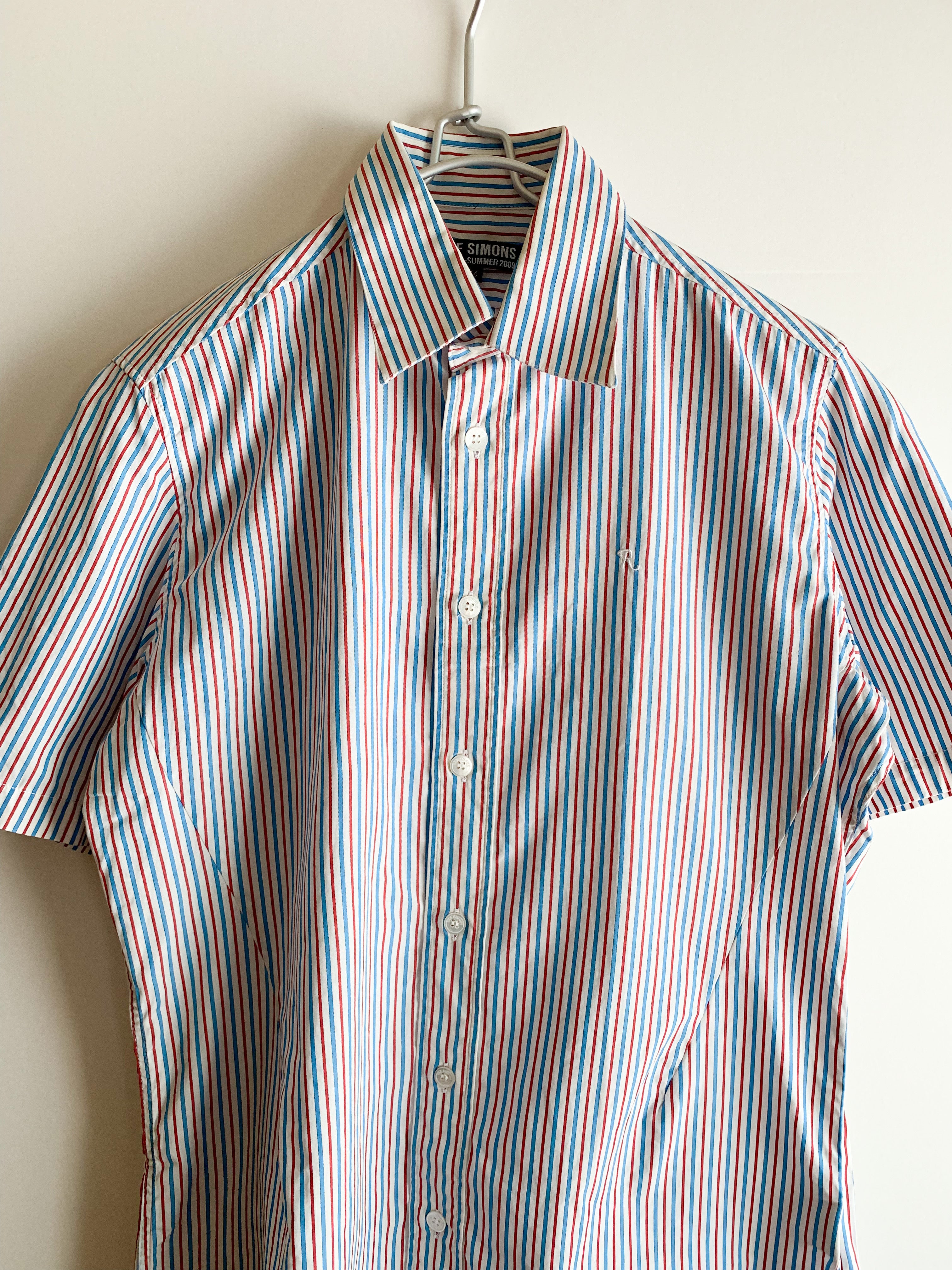 【 09ss RAF SIMONS 】 Stripe Short Sleeve Shirts