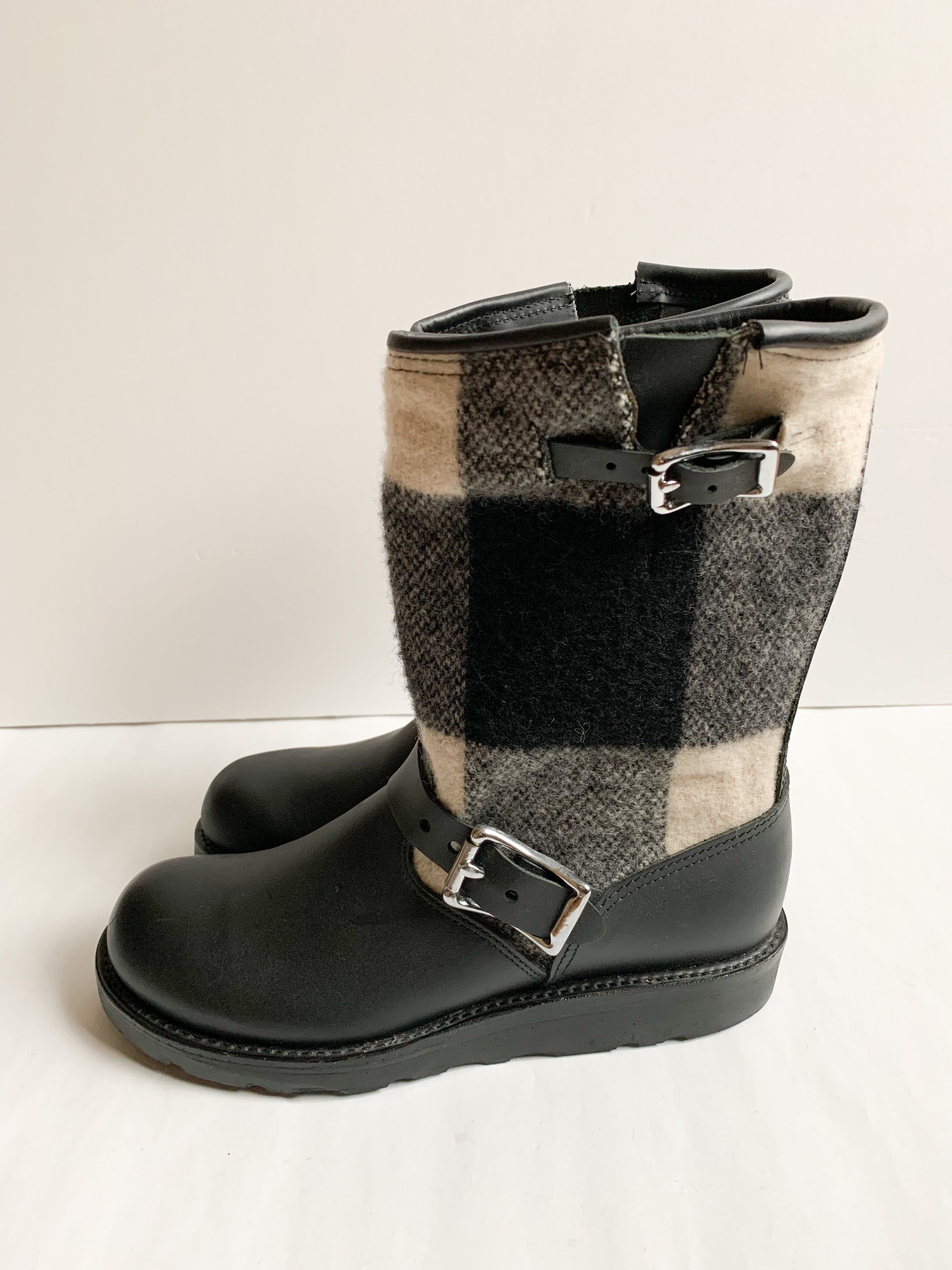 【 YUKETEN 】Wool×Leather  Engineer Boots