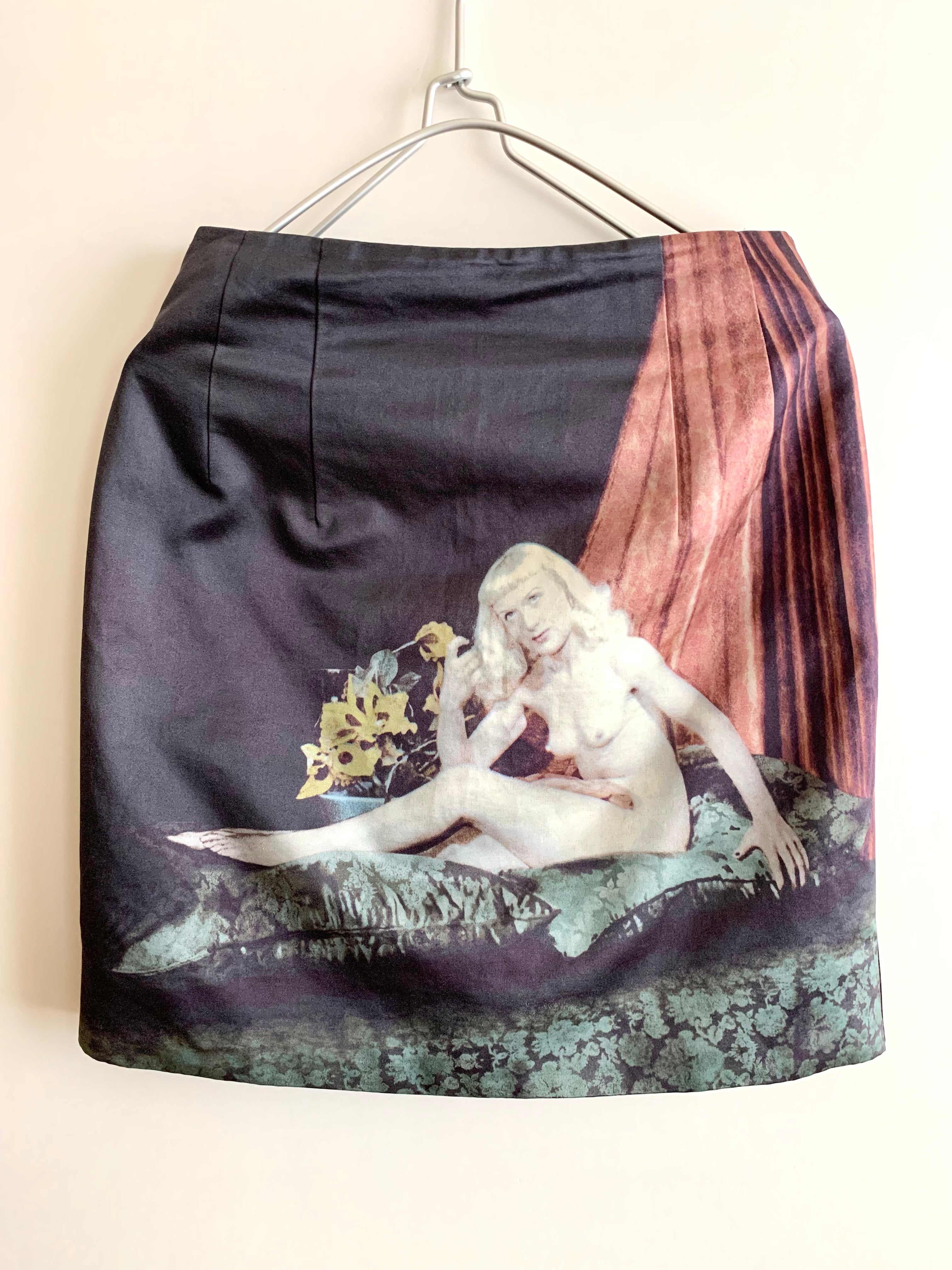 【 TOGA ARCIVES Nude ART Print Skirt