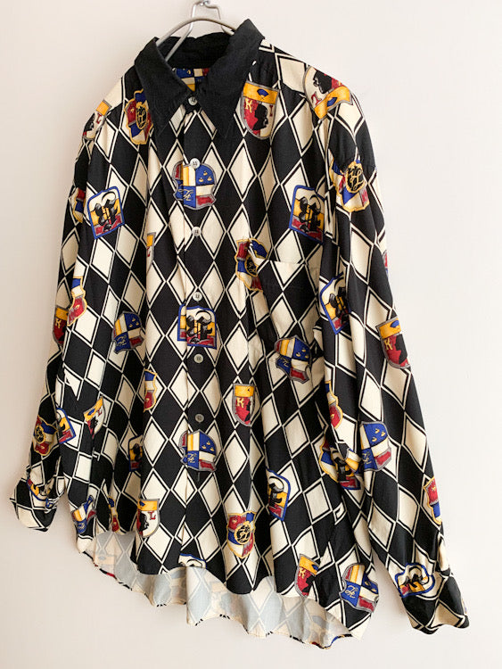 【 KARL LAGERFELD 】 Heraldic pattern Shirts