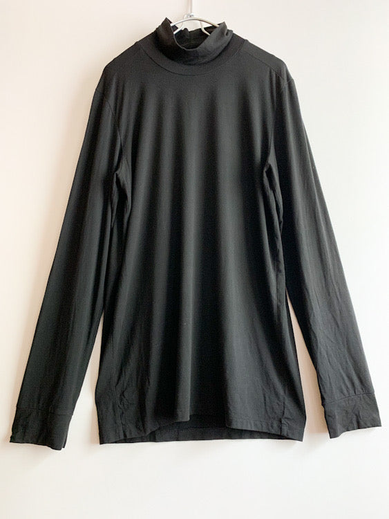【 ANN DEMEULEMEESTER 】High Neck Long Sleeve Tshirt
