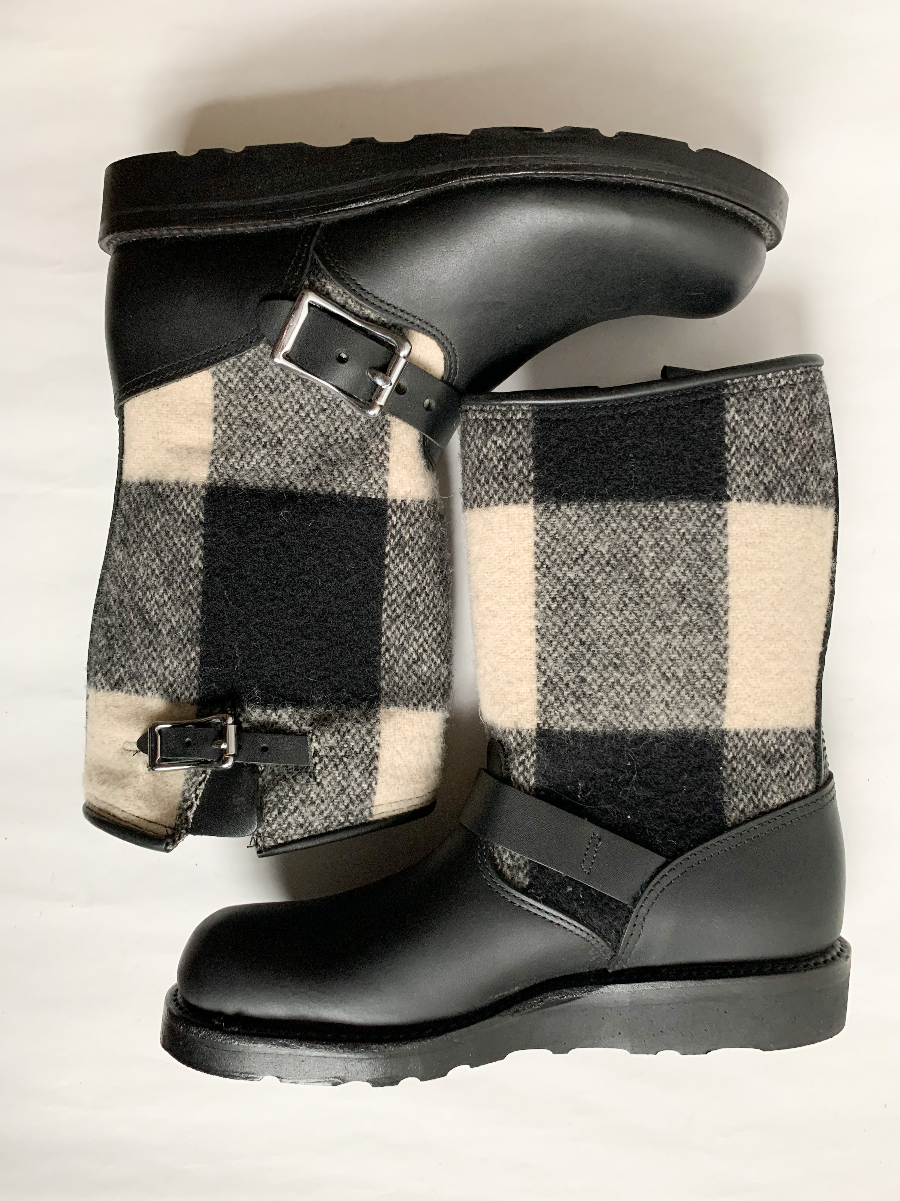 【 YUKETEN 】Wool×Leather  Engineer Boots