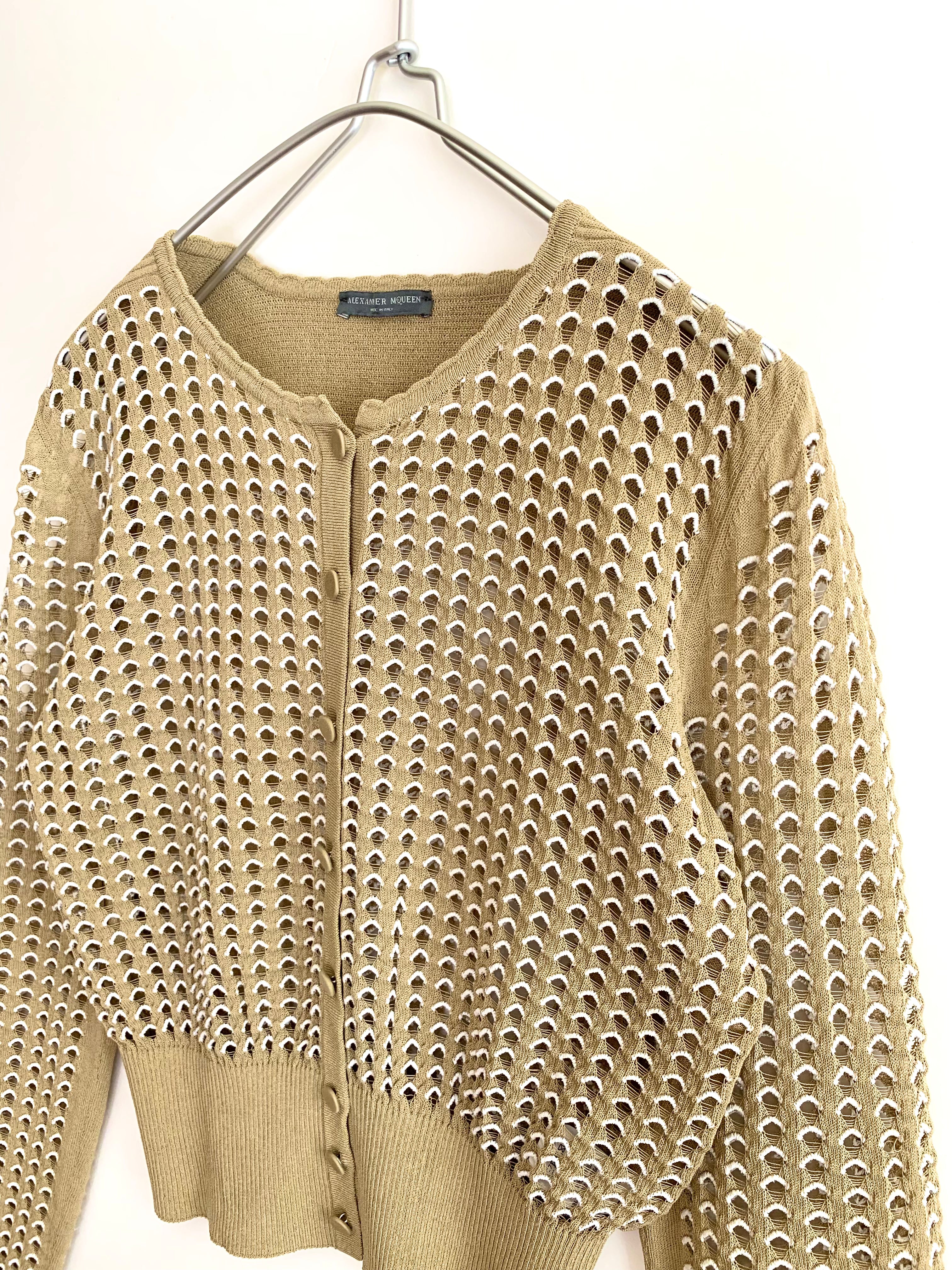 【 ALEXANDER McCEEN 】Cotton Knit Cardigan